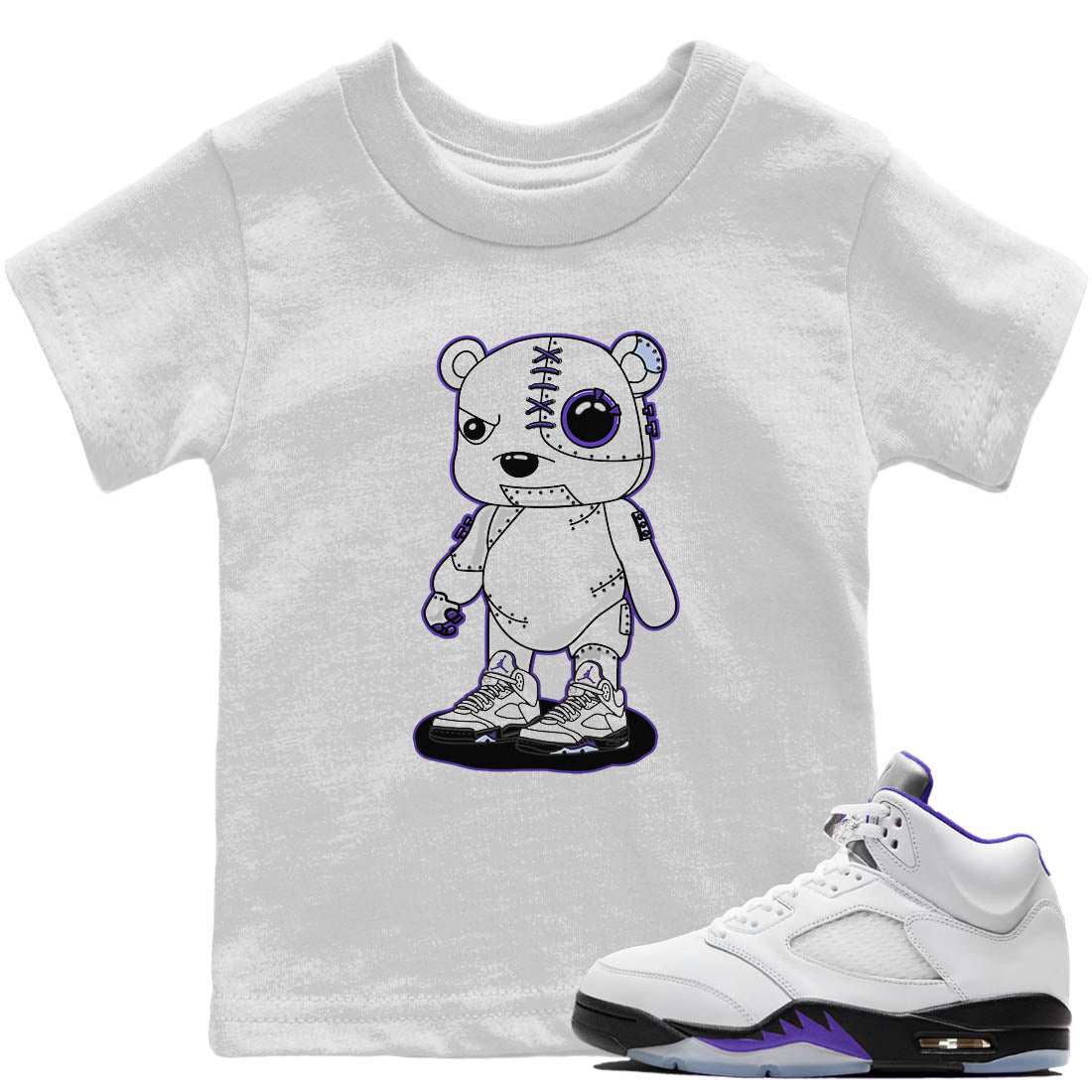 Cyborg Bear Kids Tops - Air Jordan 5 Concord