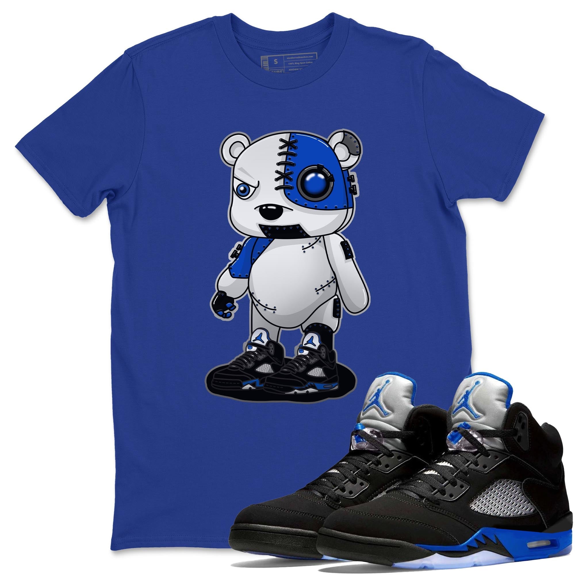 Cyborg Bear Unisex Tops - Air Jordan 5 Racer Blue