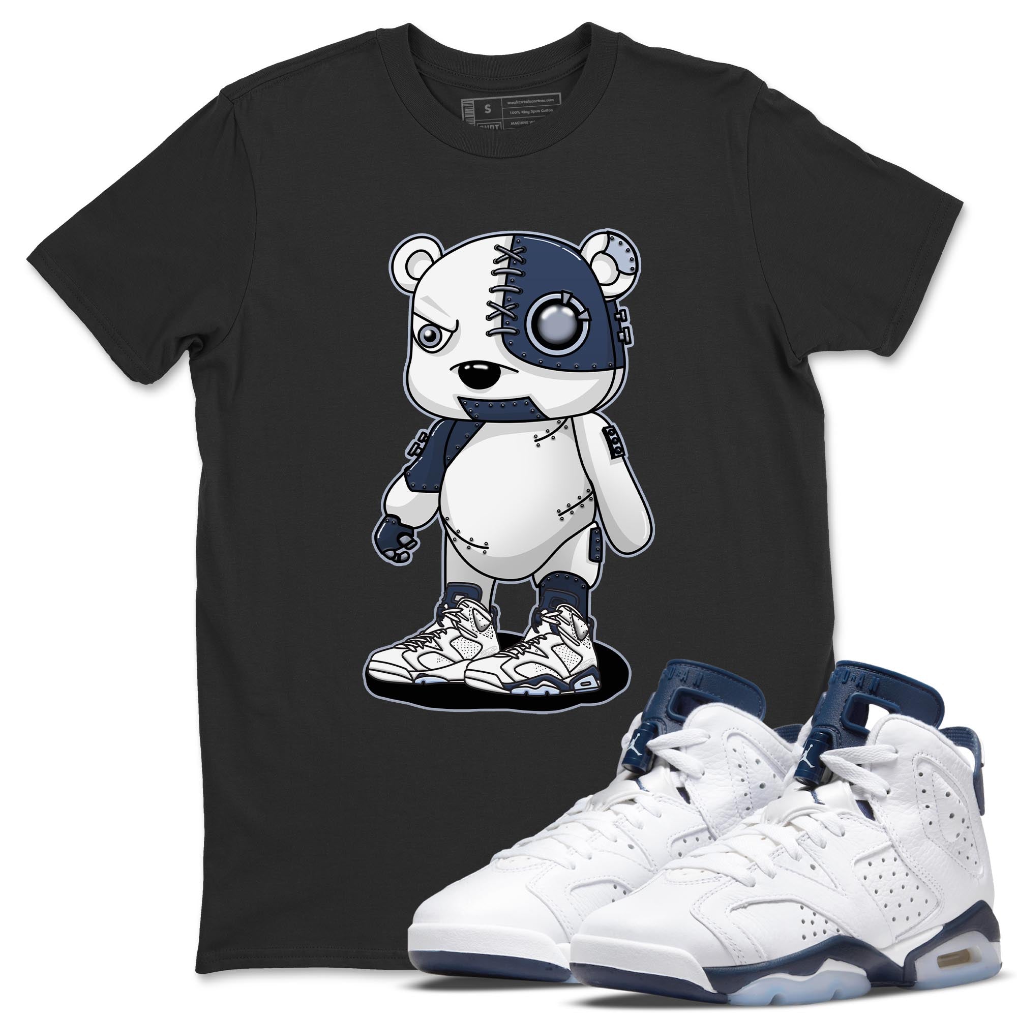 Cyborg Bear Unisex Tops - Air Jordan 6 Midnight Navy