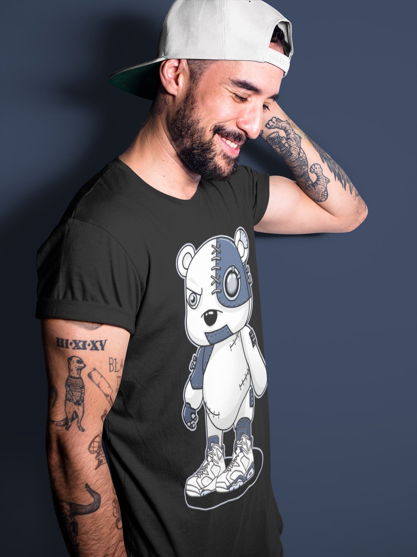 Cyborg Bear Unisex Tops - Air Jordan 6 Midnight Navy