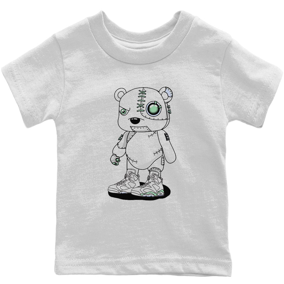 Cyborg Bear Kids Tops - Air Jordan 6 Mint Foam