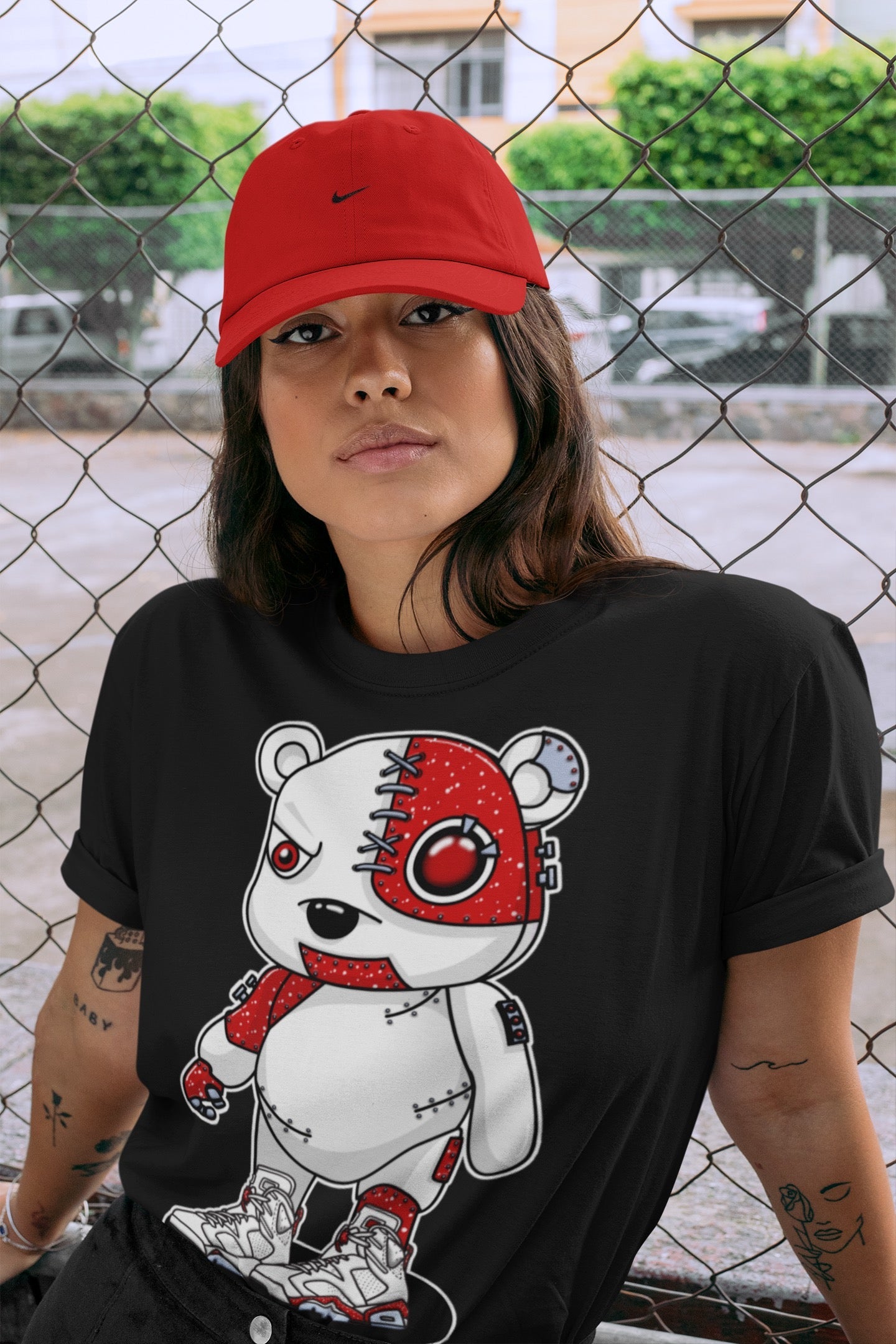 Cyborg Bear Unisex Tops - Air Jordan 6 Red Velvet Cookies