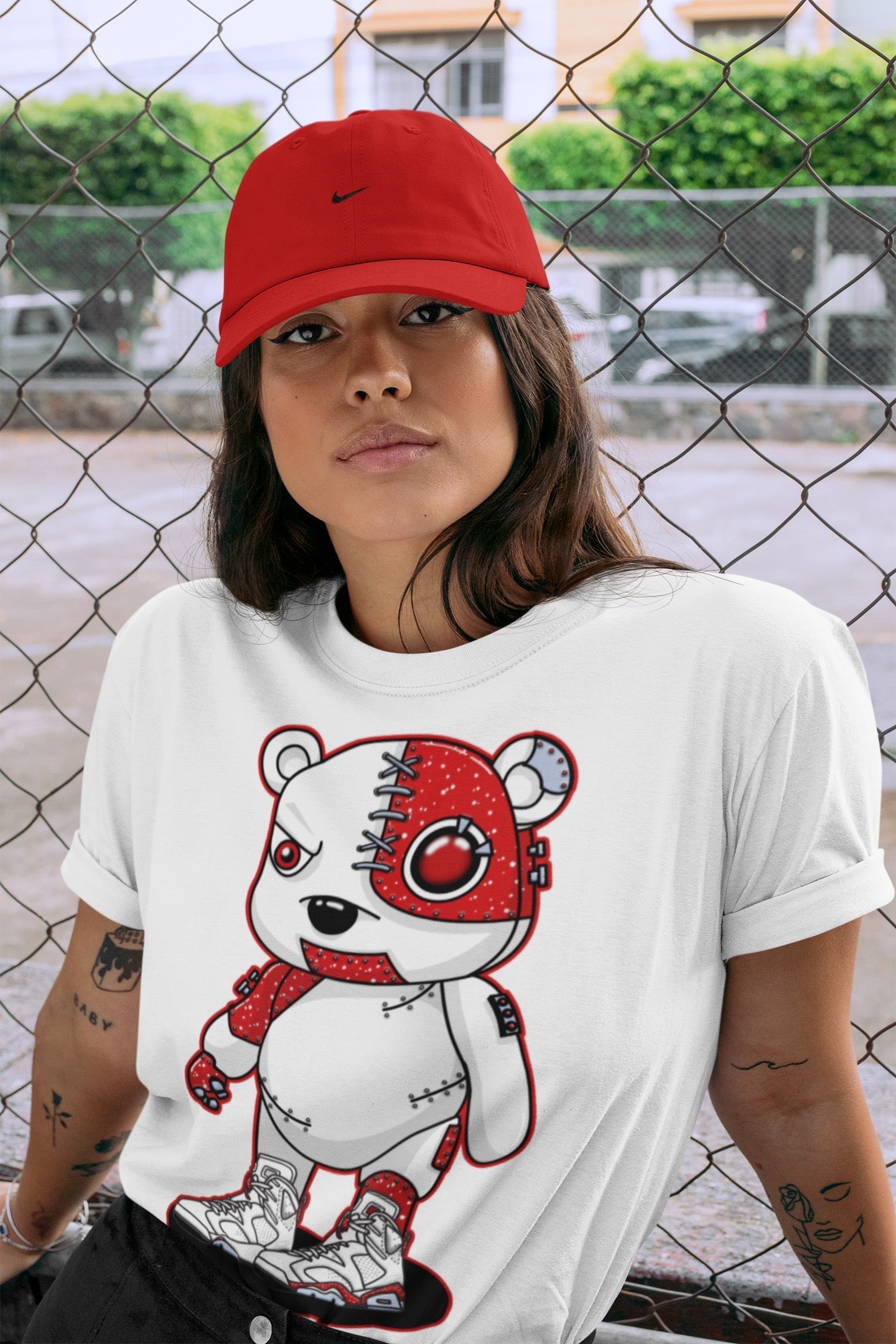 Cyborg Bear Unisex Tops - Air Jordan 6 Red Velvet Cookies