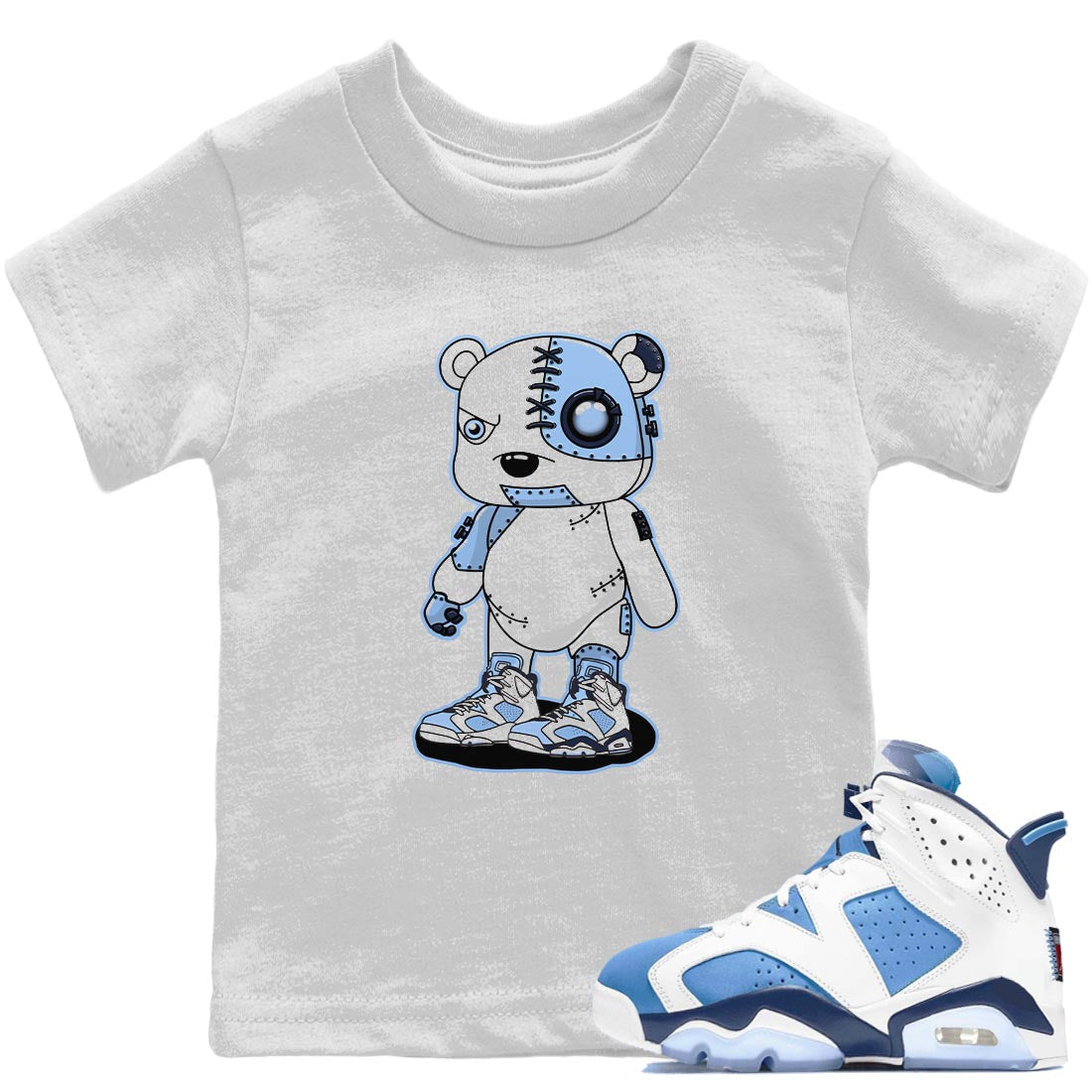 Cyborg Bear Kids Tops - Air Jordan 6 UNC