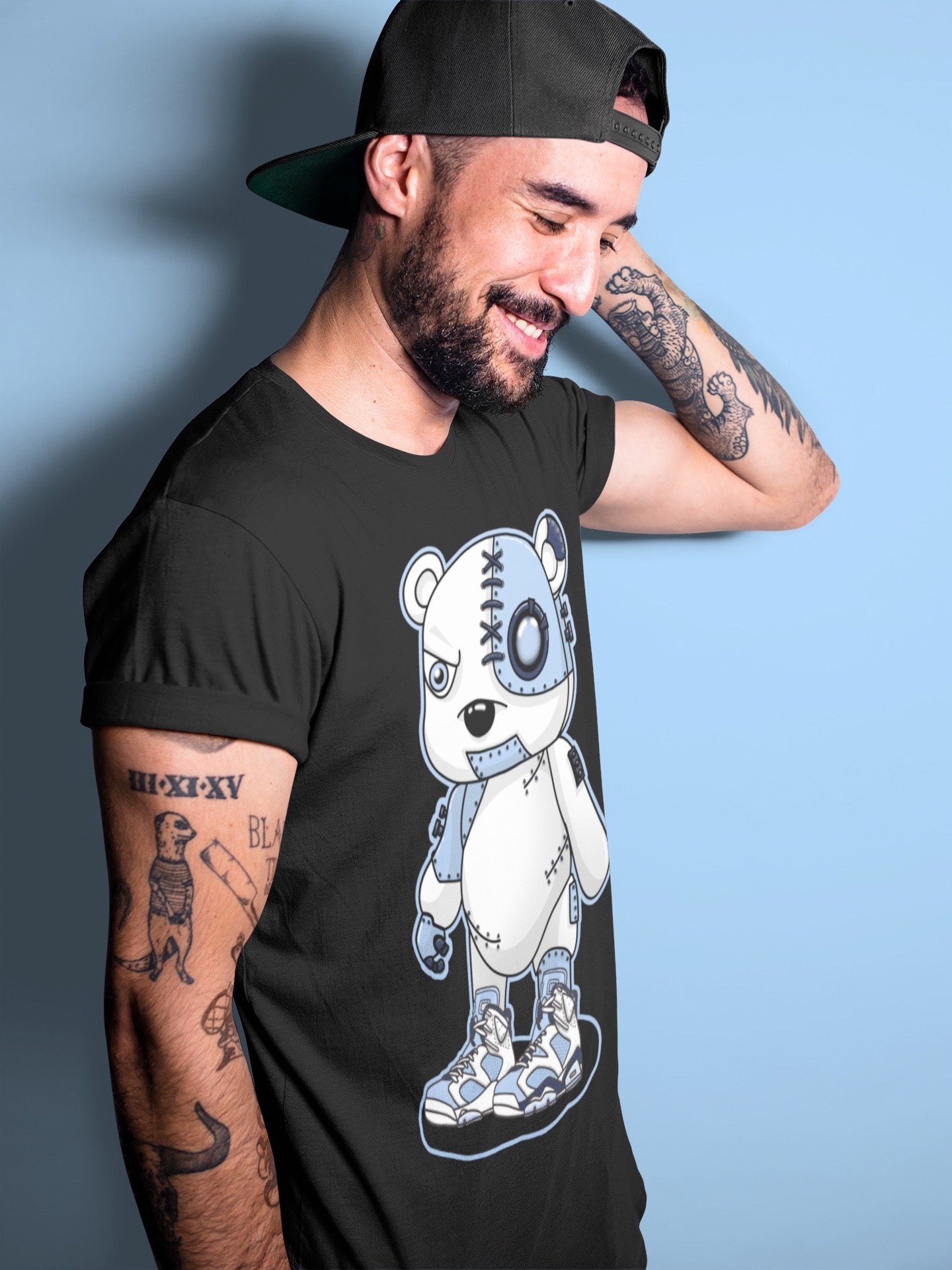 Cyborg Bear Unisex Tops - Air Jordan 6 UNC