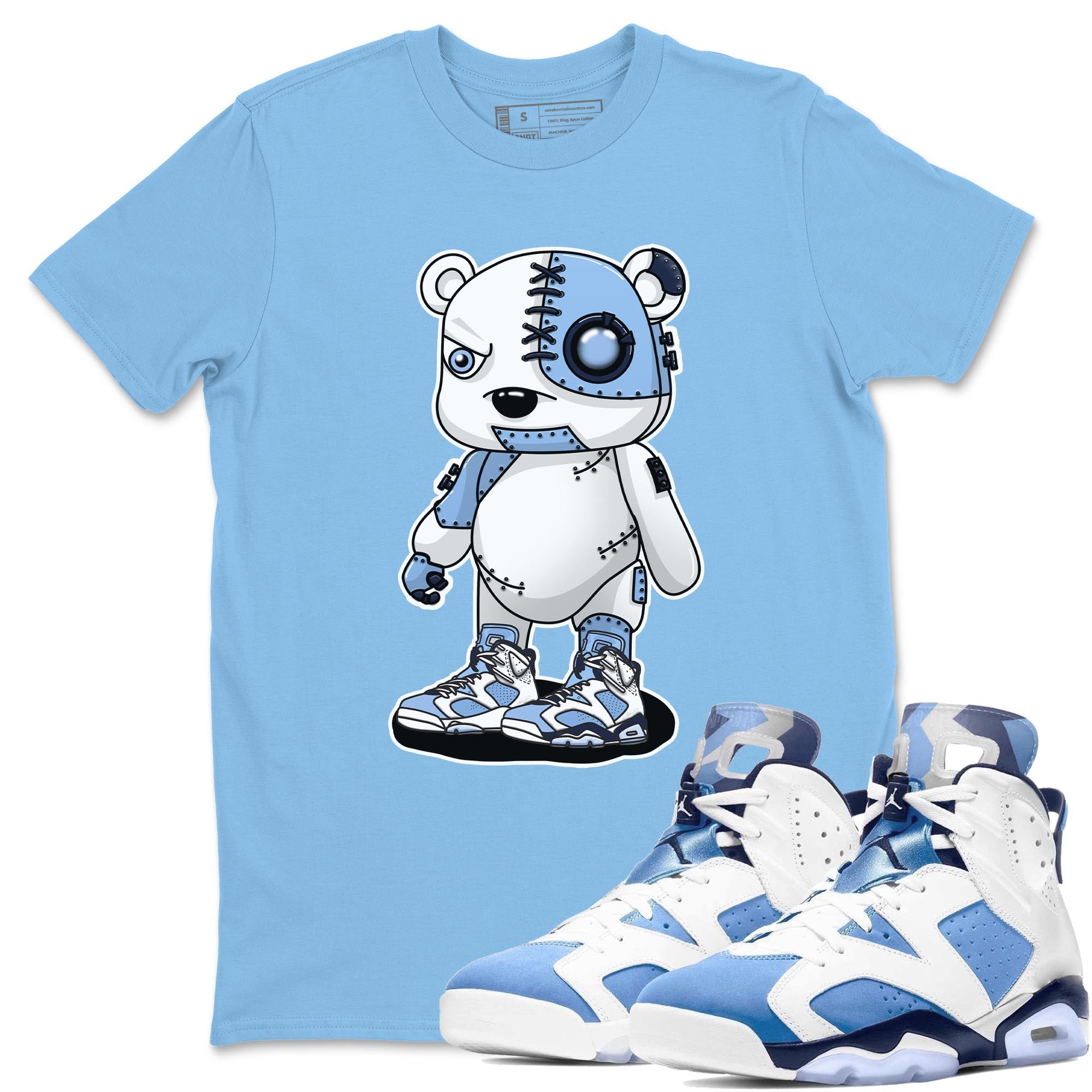 Cyborg Bear Unisex Tops - Air Jordan 6 UNC