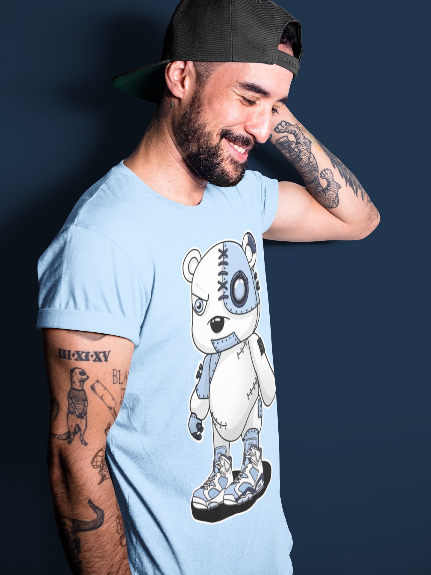 Cyborg Bear Unisex Tops - Air Jordan 6 UNC
