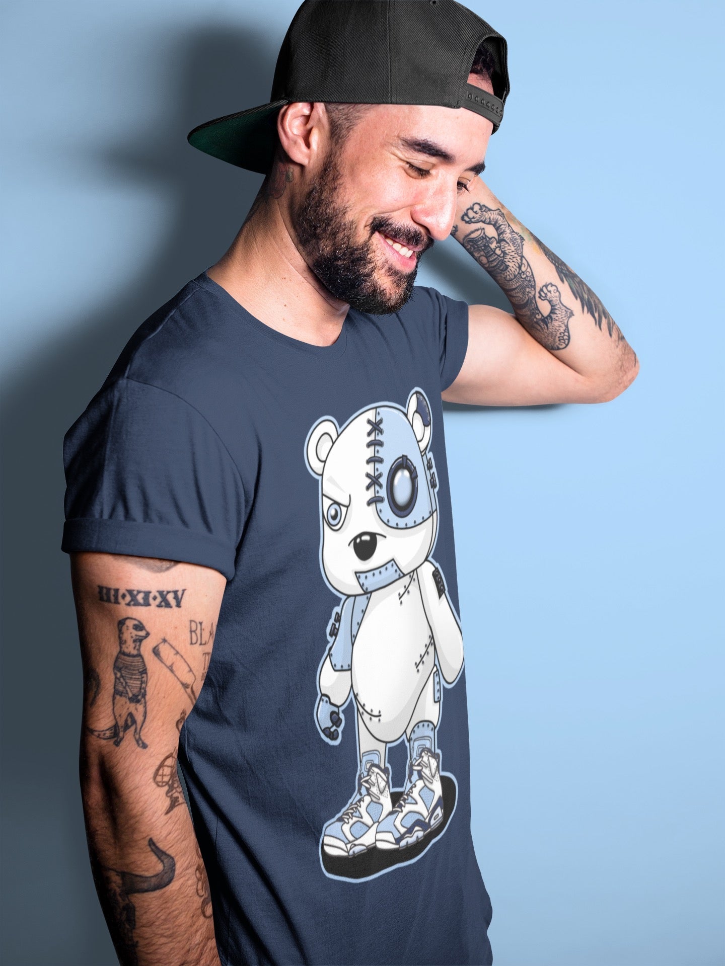 Cyborg Bear Unisex Tops - Air Jordan 6 UNC