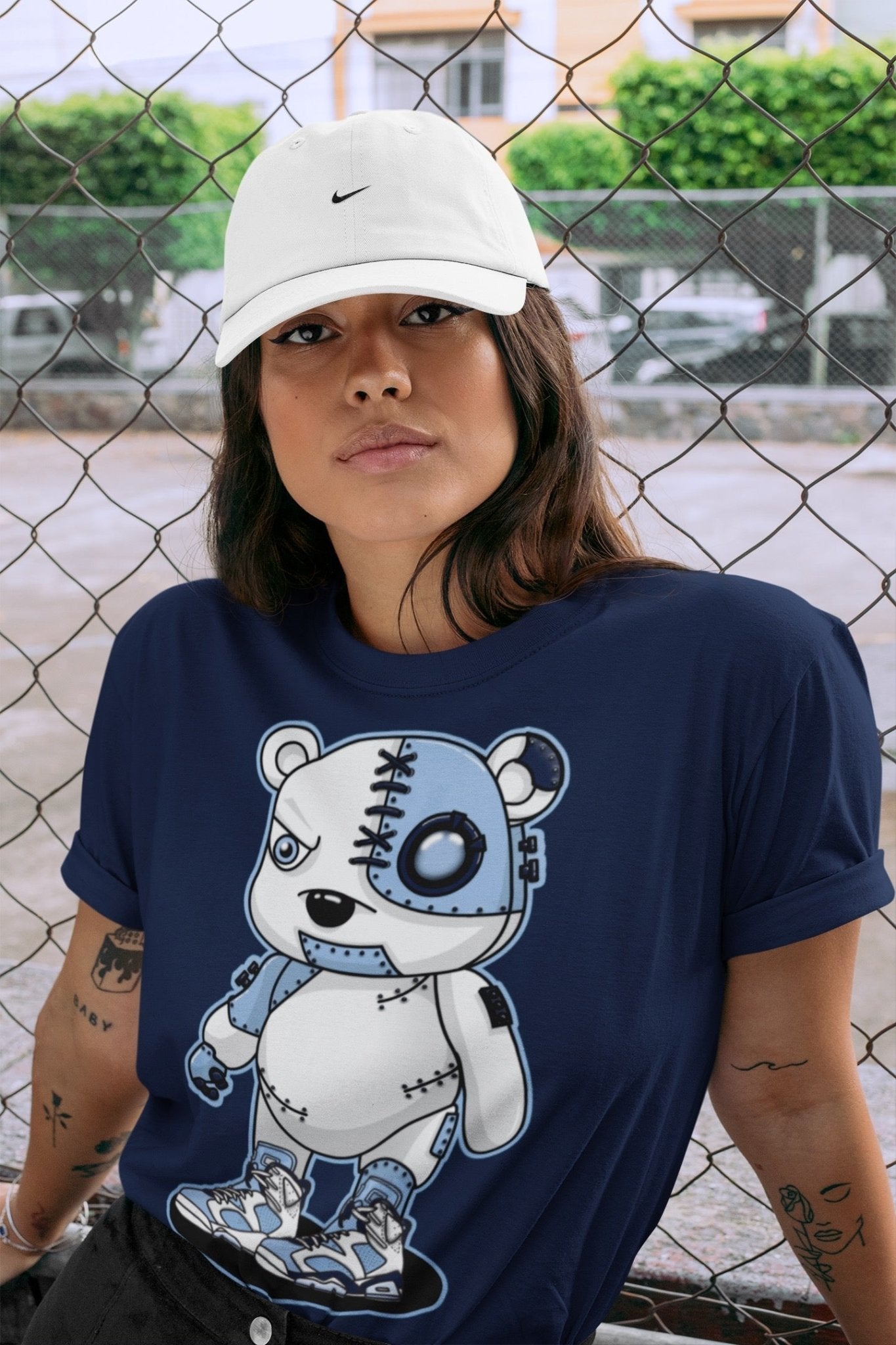 Cyborg Bear Unisex Tops - Air Jordan 6 UNC