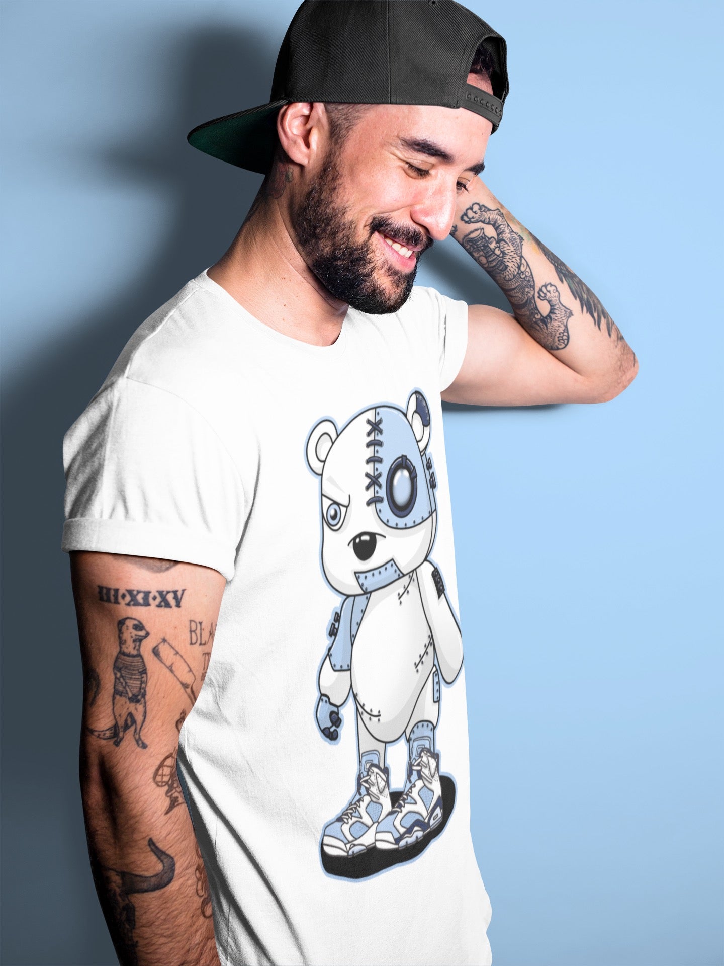 Cyborg Bear Unisex Tops - Air Jordan 6 UNC