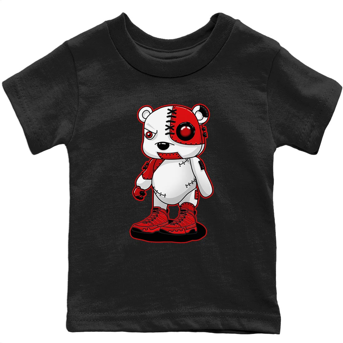 Cyborg Bear Kids Tops - Air Jordan 9 Chile Red