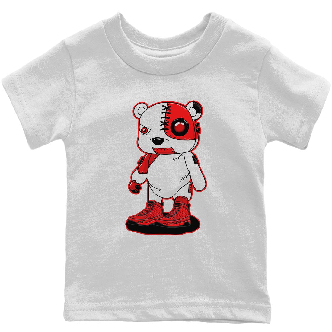 Cyborg Bear Kids Tops - Air Jordan 9 Chile Red