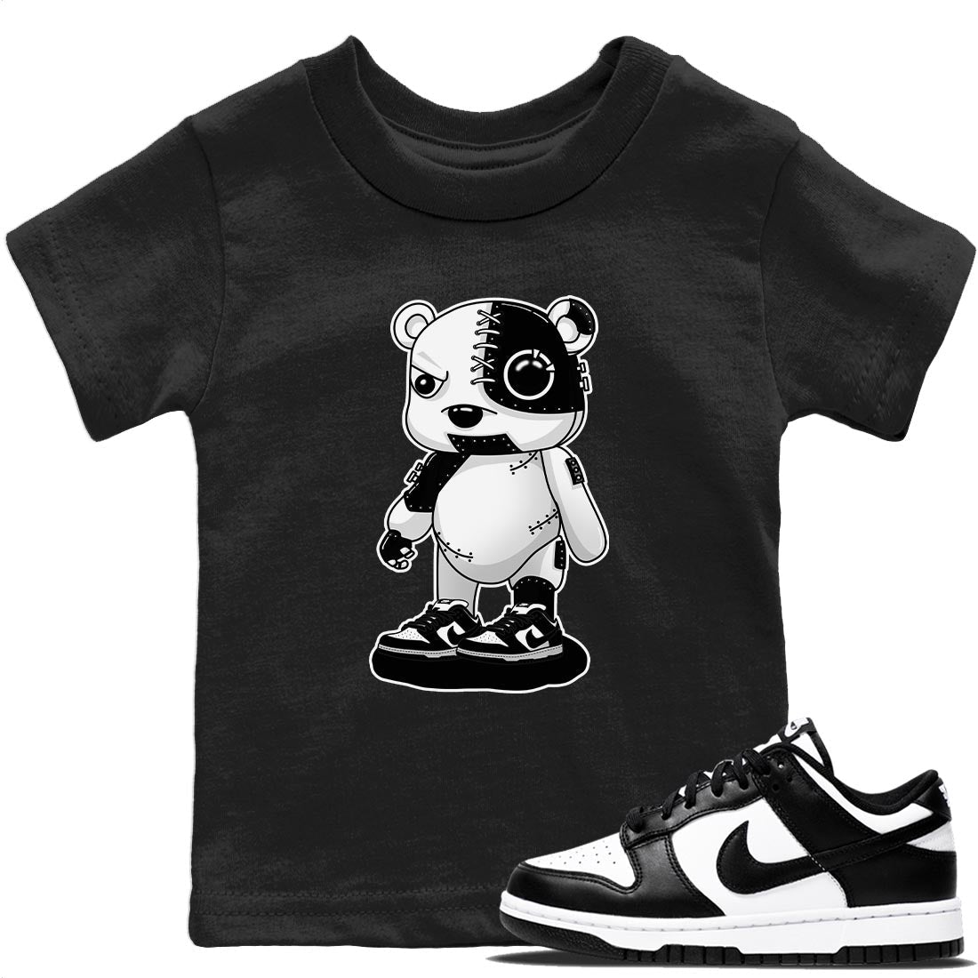 Cyborg Bear Kids Tops - Dunk Panda