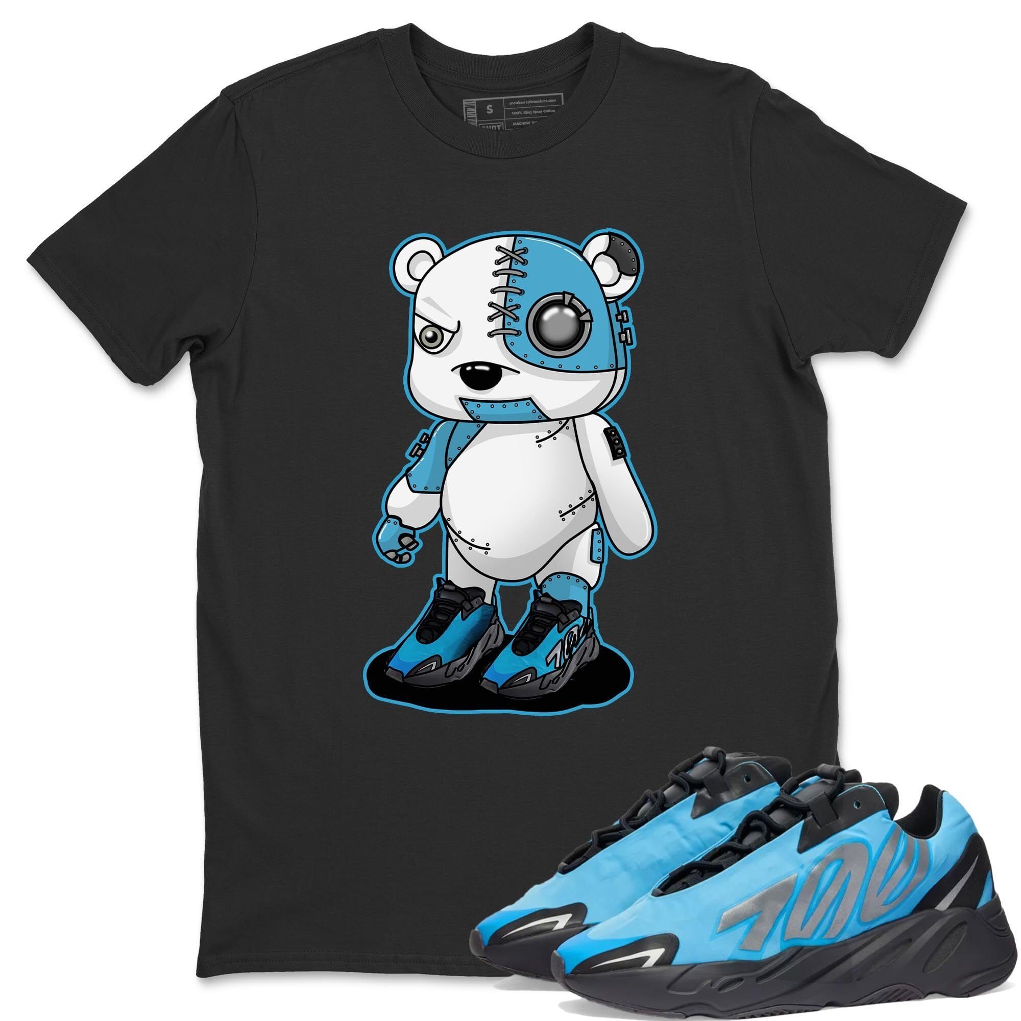 Cyborg Bear Unisex Tops - Yeezy 700 Bright Cyan