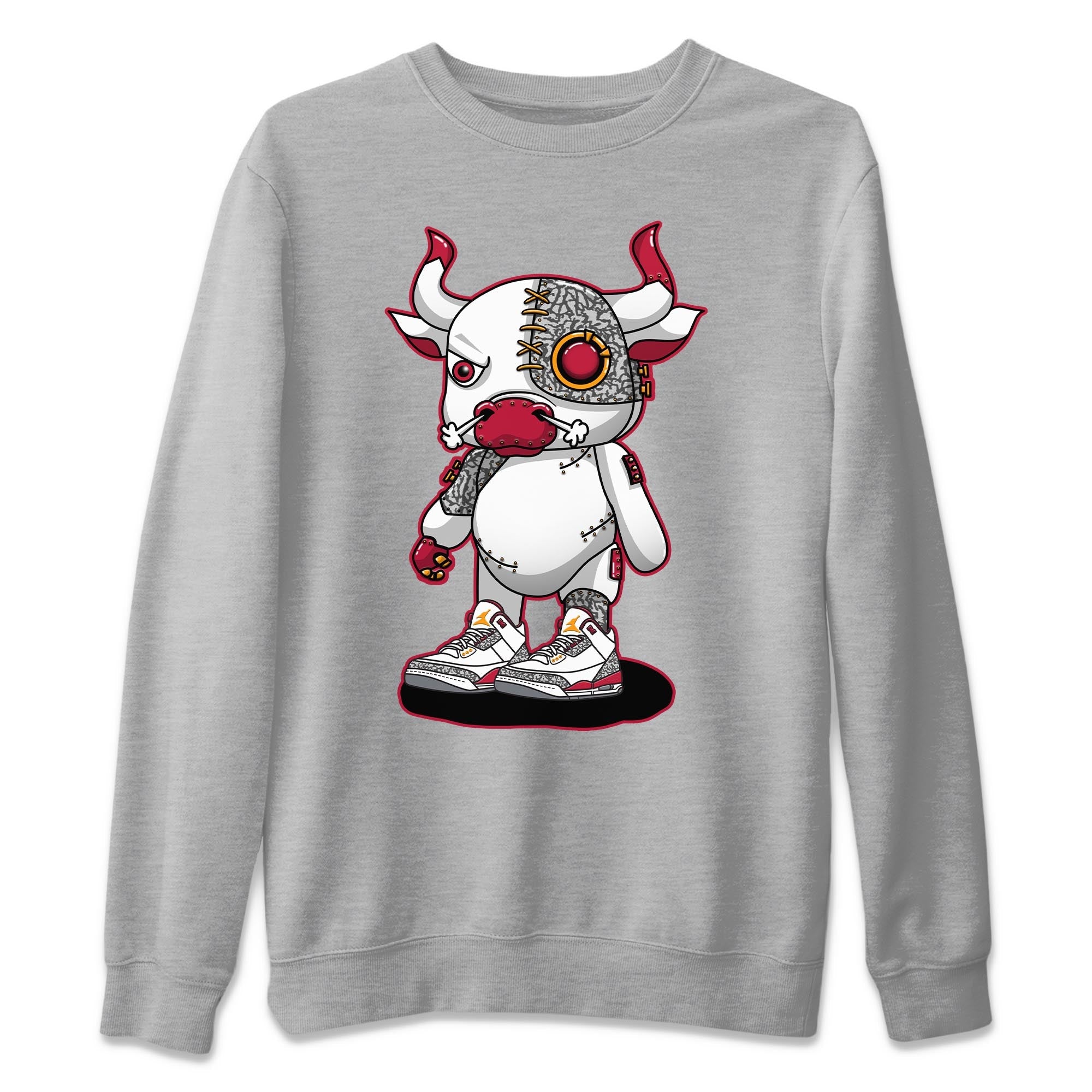 Cyborg Bull Unisex Tops - Air Jordan 3 Cardinal