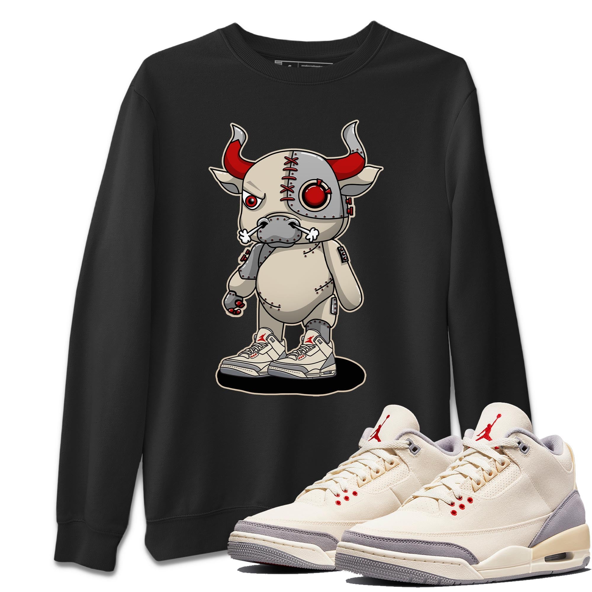 Cyborg Bull Unisex Tops - Air Jordan 3 Muslin
