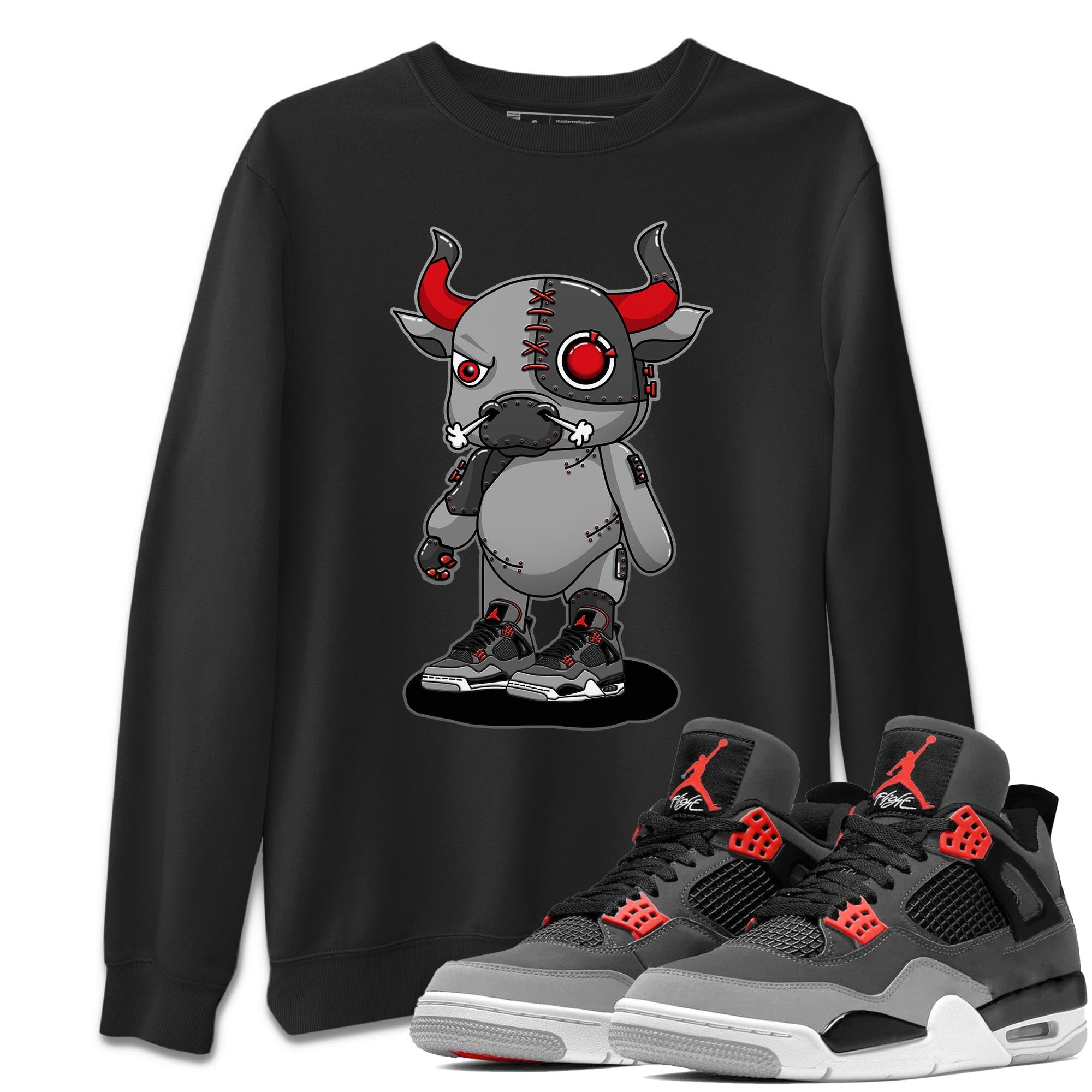 Cyborg Bull Unisex Tops - Air Jordan 4 Infrared