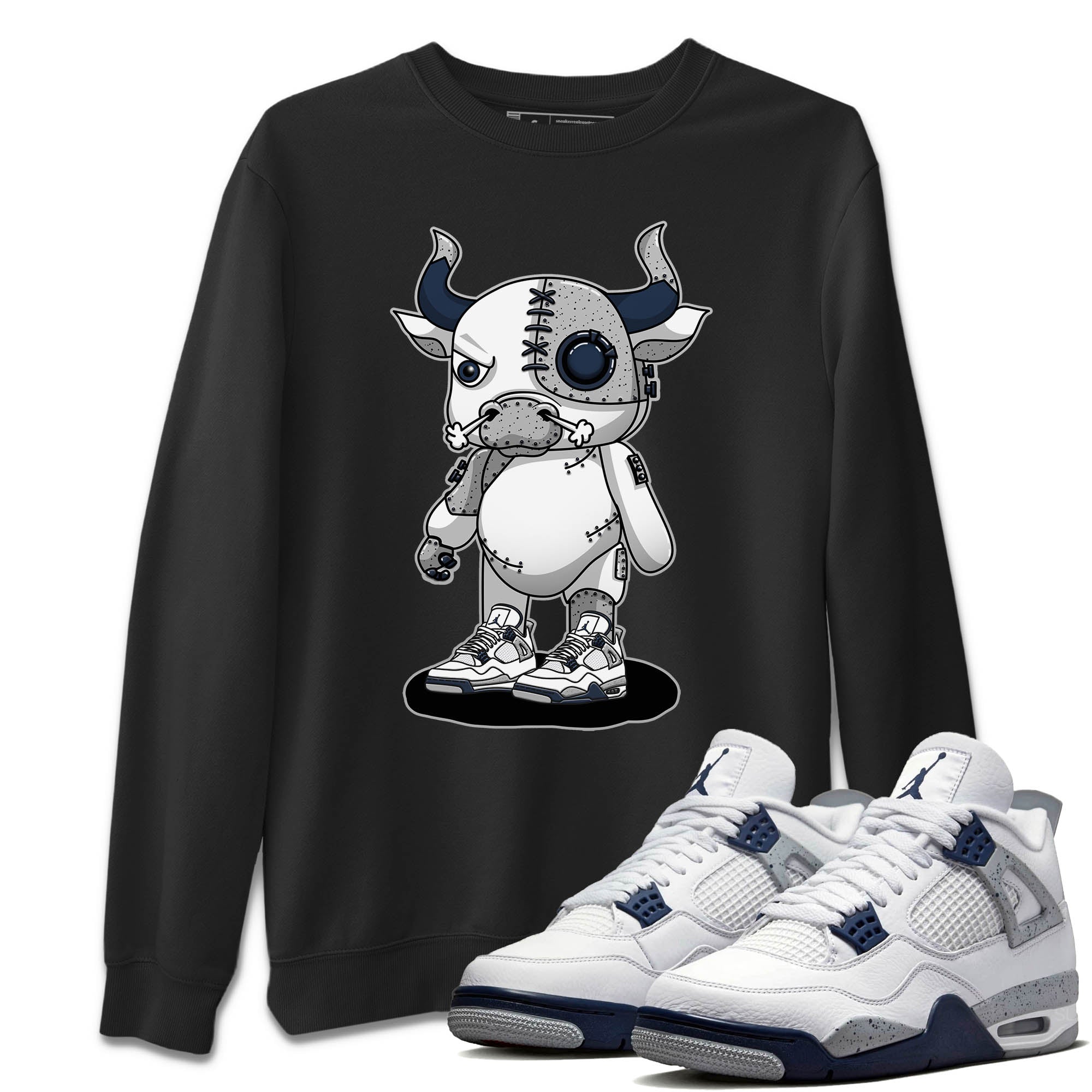 Cyborg Bull Unisex Tops - Air Jordan 4 Midnight Navy