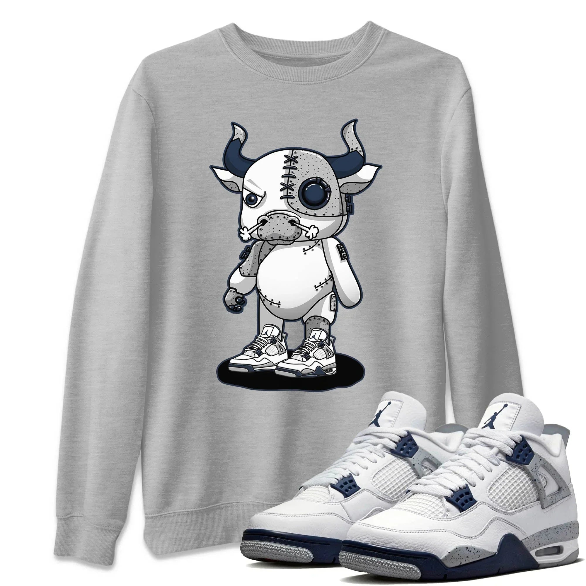 Cyborg Bull Unisex Tops - Air Jordan 4 Midnight Navy