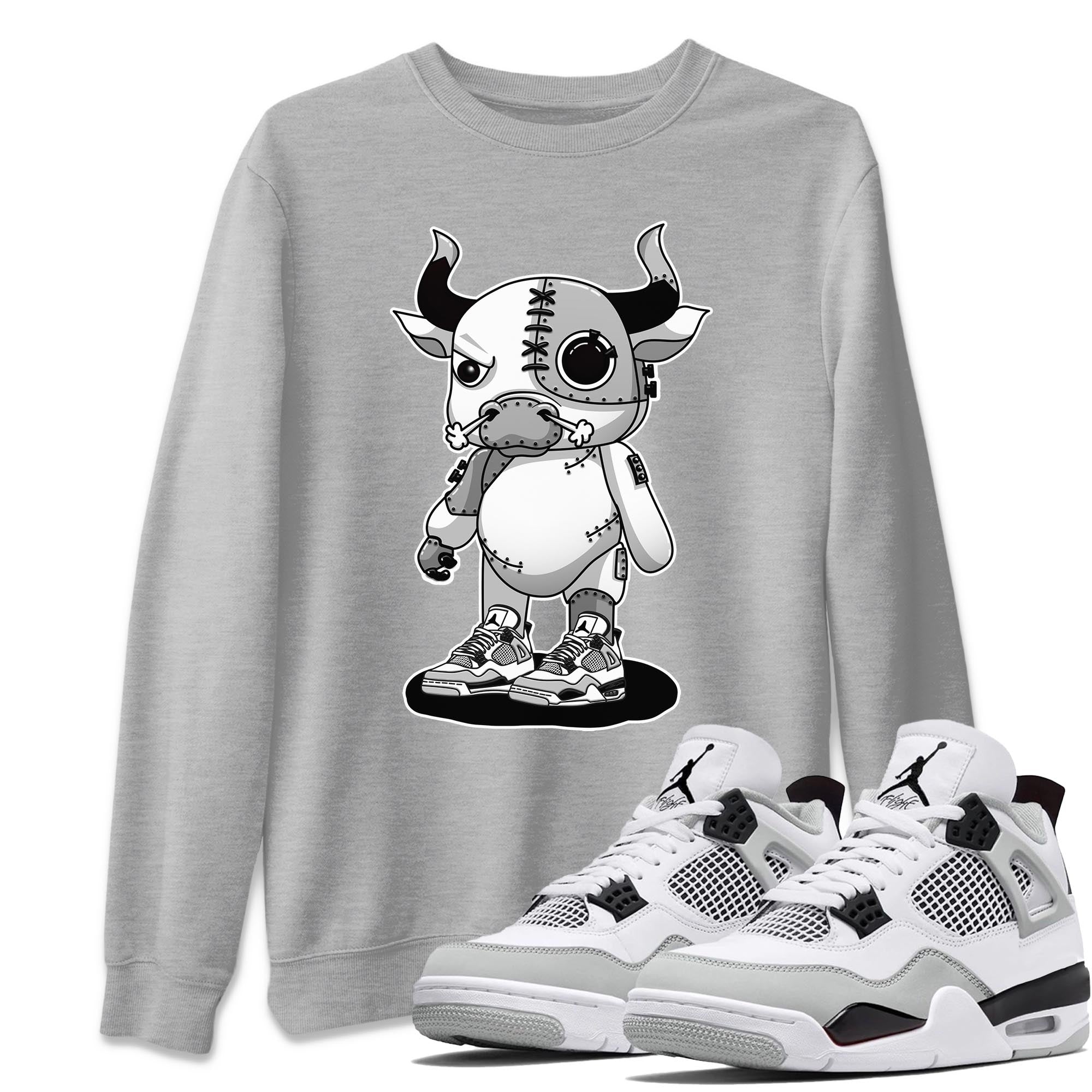 Cyborg Bull Unisex Tops - Air Jordan 4 Military Black