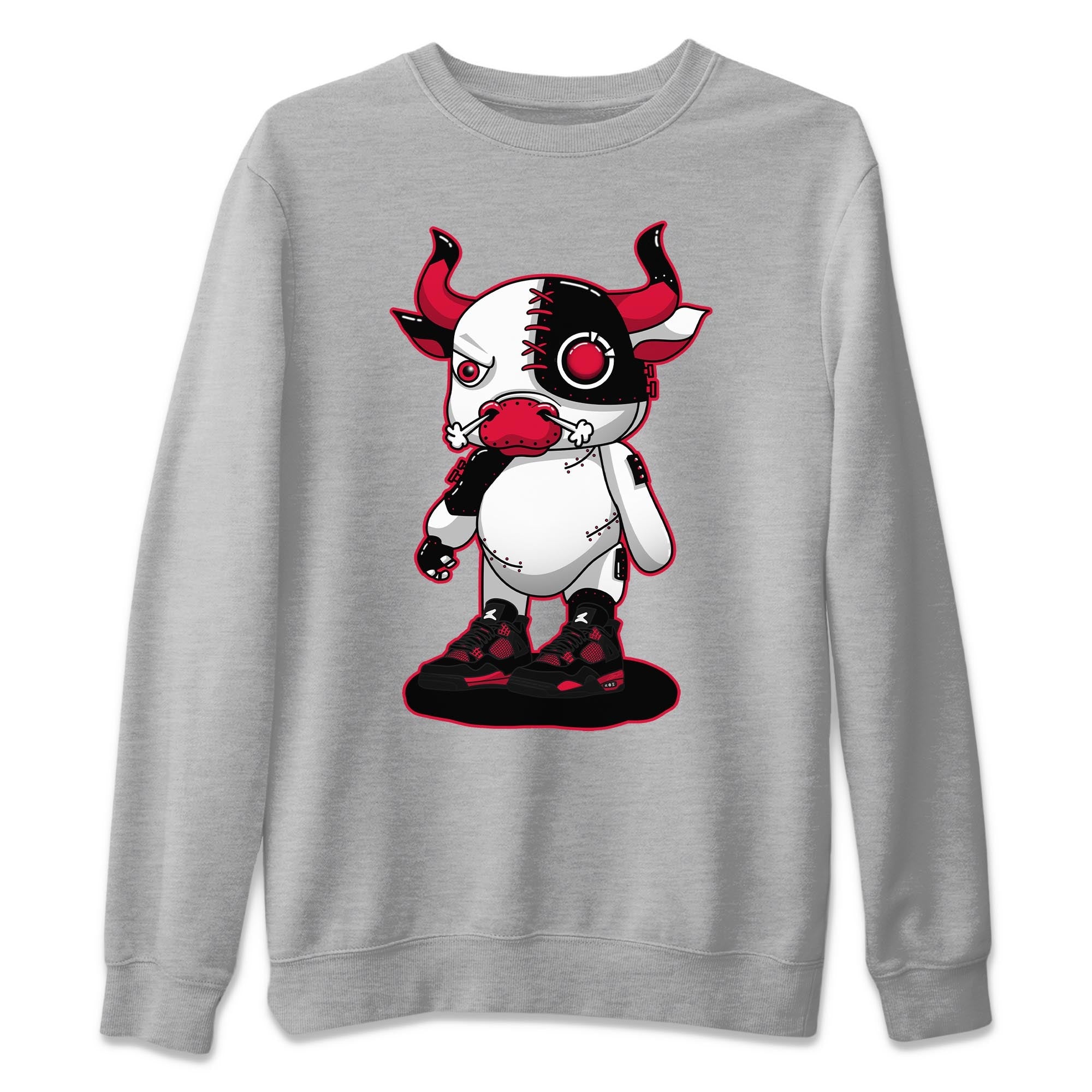 Cyborg Bull Unisex Tops - Air Jordan 4 Red Thunder