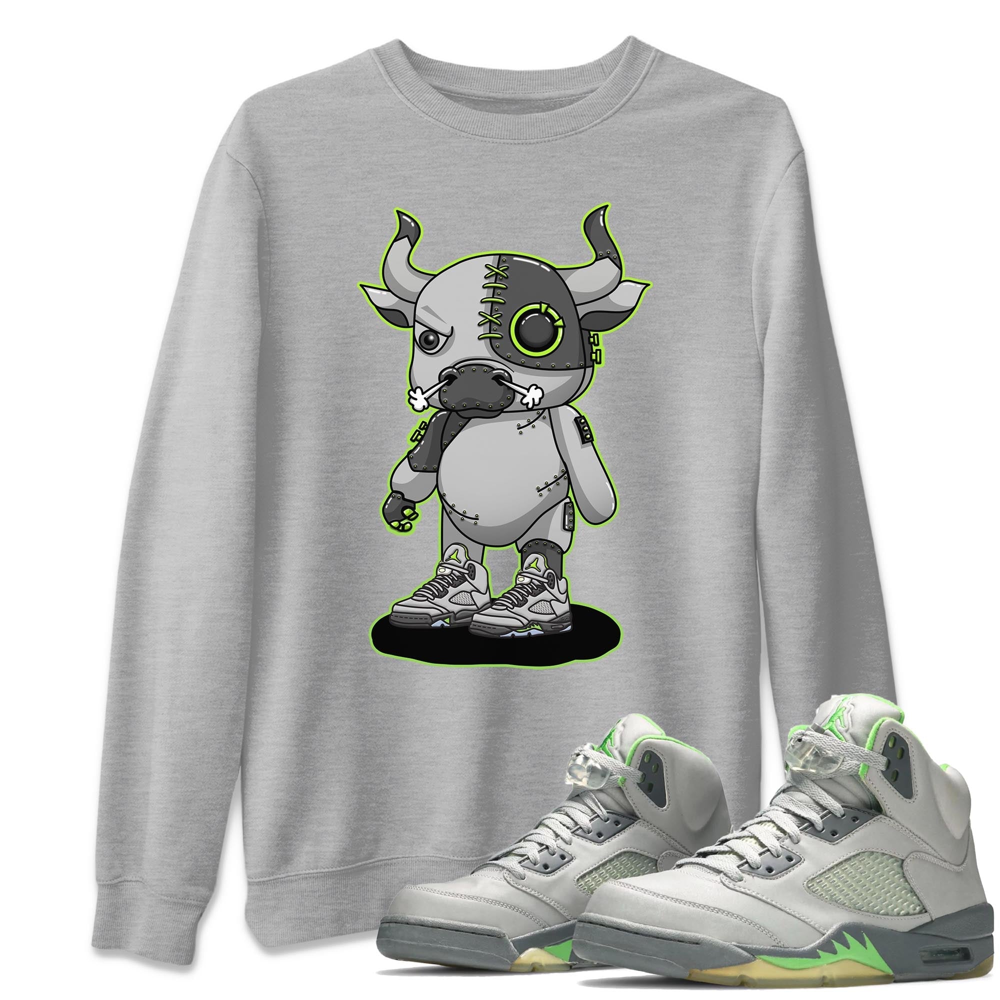 Cyborg Bull Unisex Tops - Air Jordan 5 Green Bean