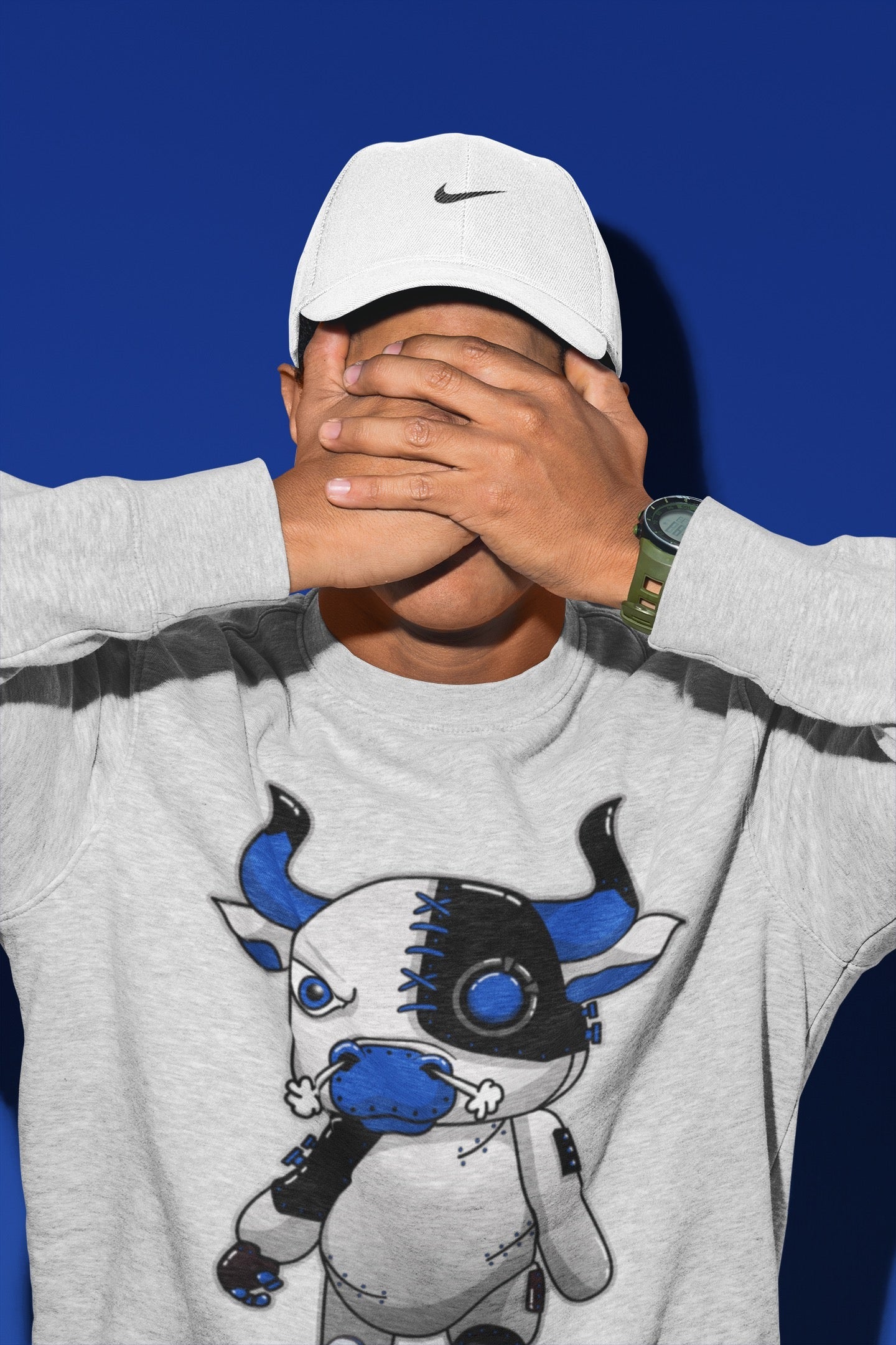 Cyborg Bull Unisex Tops - Air Jordan 5 Racer Blue