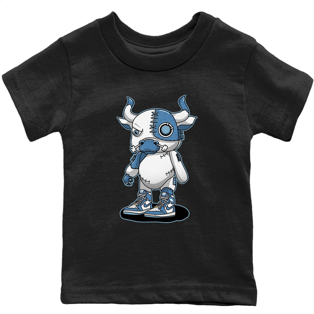Cyborg Bull Kids Tops - Air Jordan 1 Denim