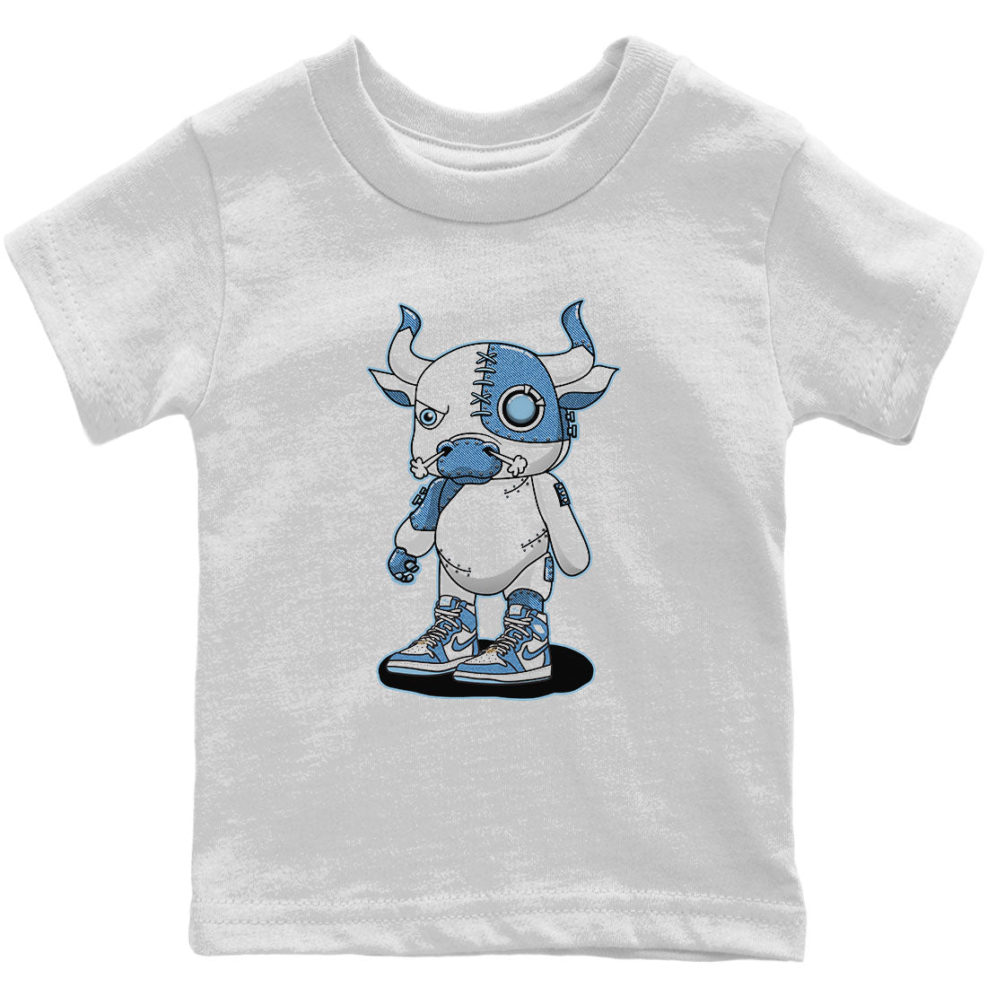 Cyborg Bull Kids Tops - Air Jordan 1 Denim