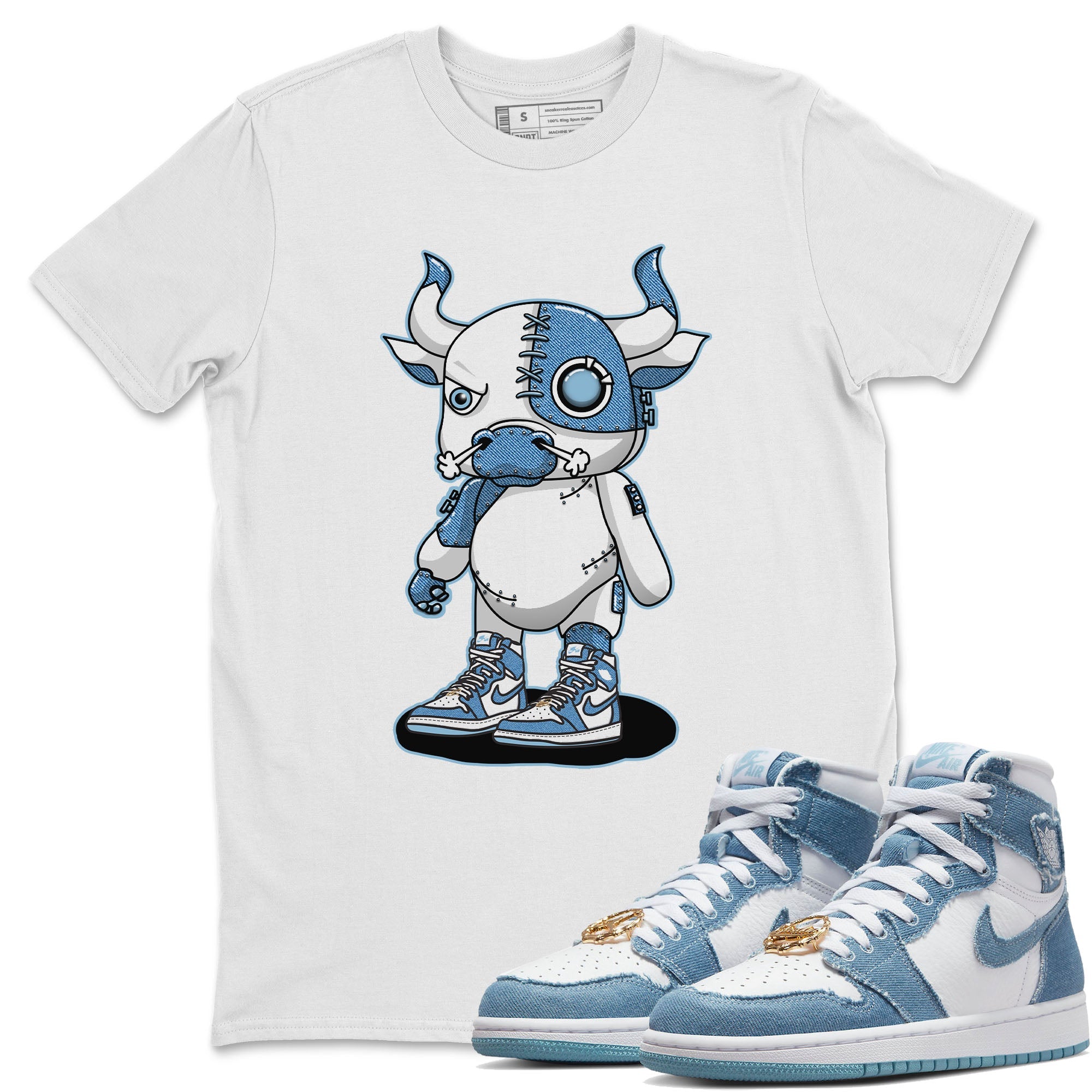Cyborg Bull Unisex Tops - Air Jordan 1 Denim