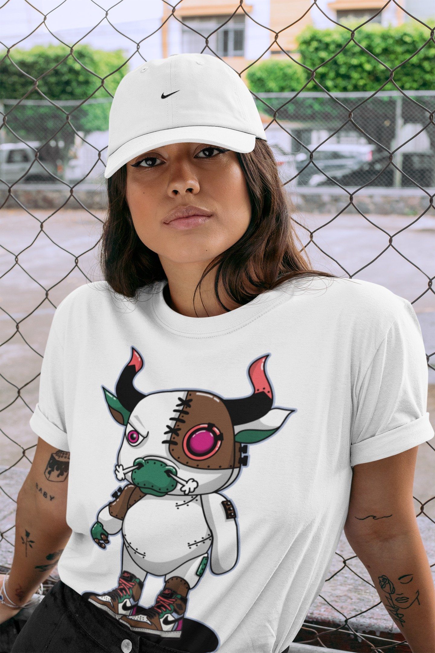 Cyborg Bull Unisex Tops - Air Jordan 1 Hand Crafted