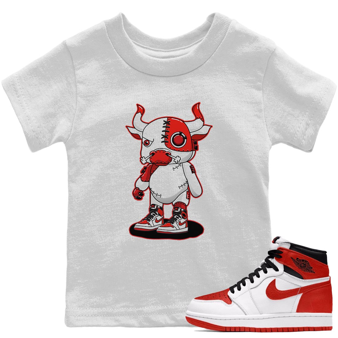 Cyborg Bull Kids Tops - Air Jordan 1 Heritage