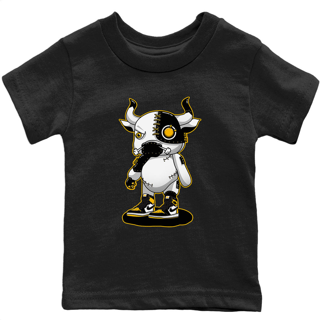 Cyborg Bull Kids Tops - Air Jordan 1 Taxi