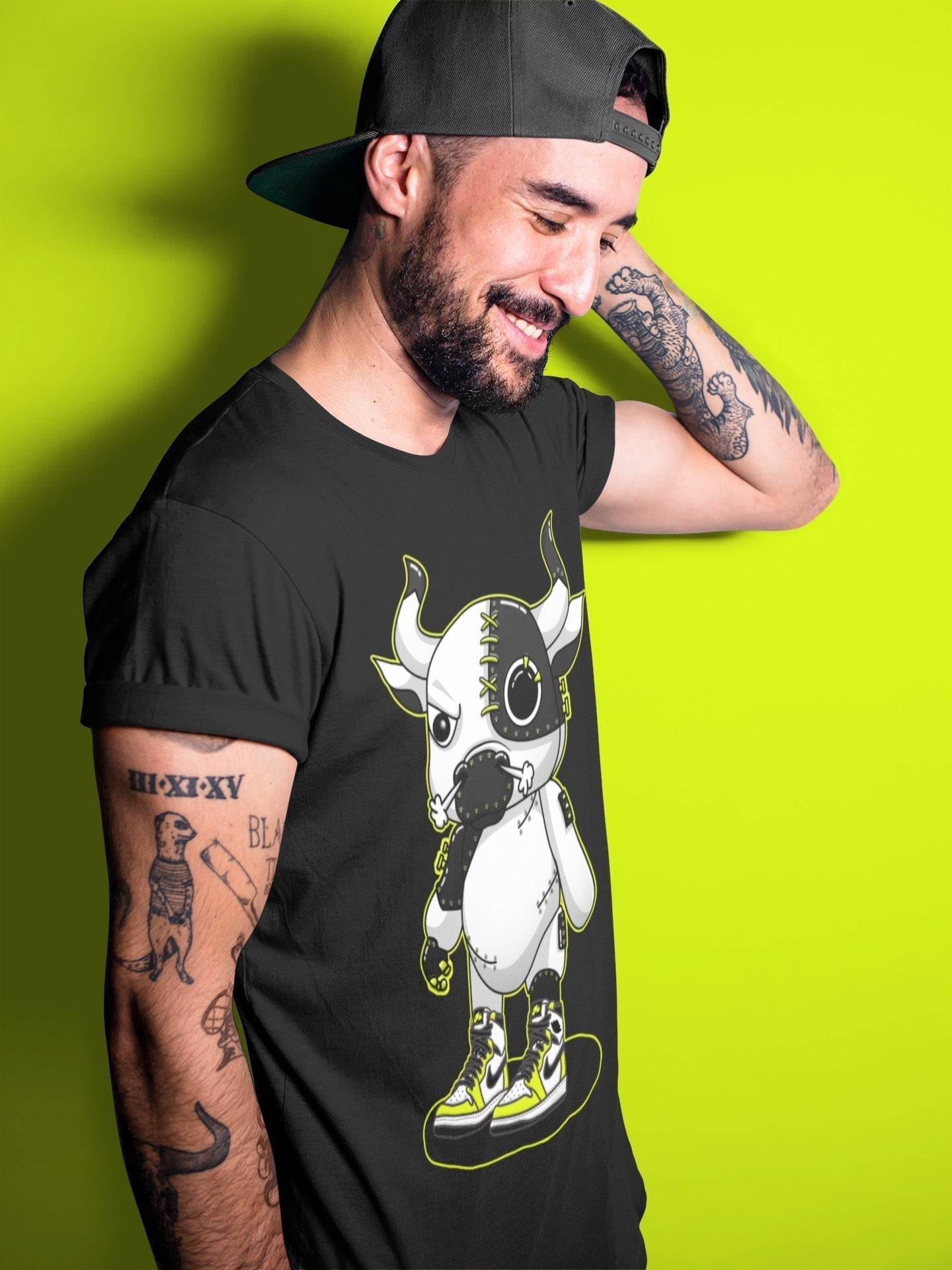 Cyborg Bull Unisex Tops - Air Jordan 1 Visionaire