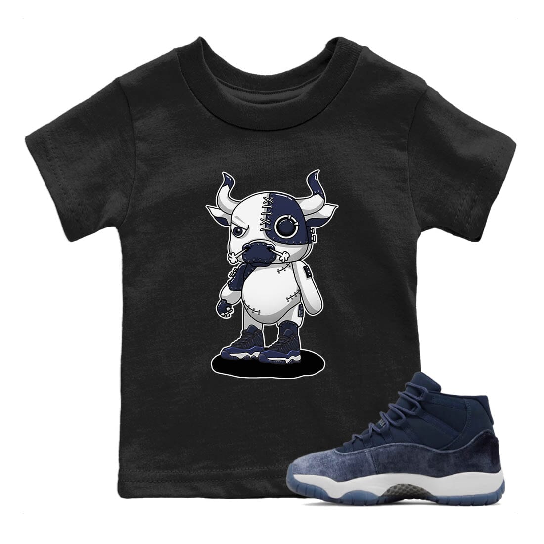 Cyborg Bull Kids Tops - Air Jordan 11 Midnight Navy