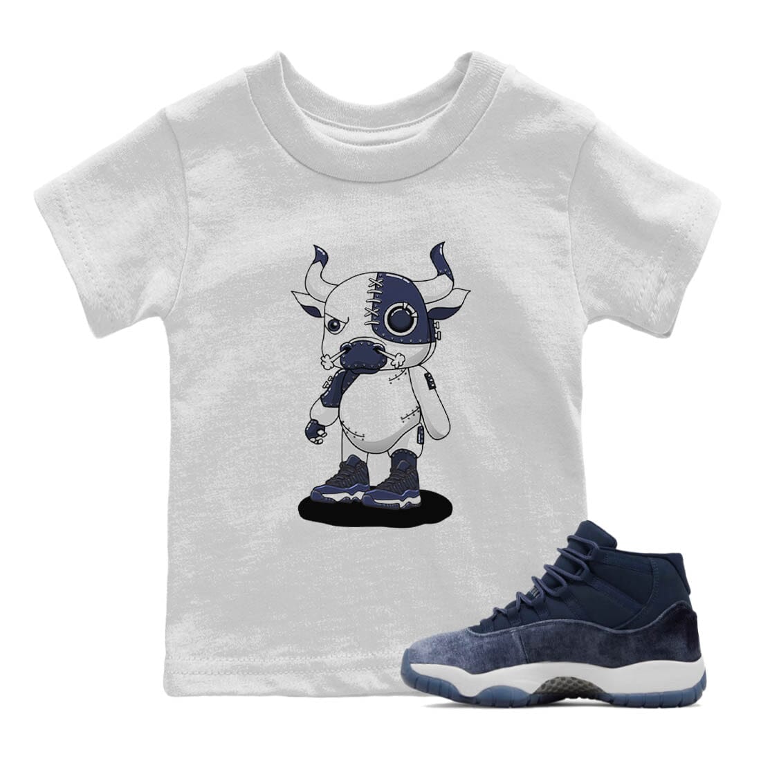 Cyborg Bull Kids Tops - Air Jordan 11 Midnight Navy