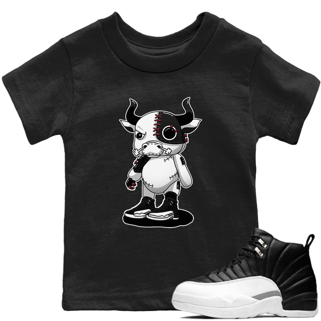 Cyborg Bull Kids Tops - Air Jordan 12 Playoffs