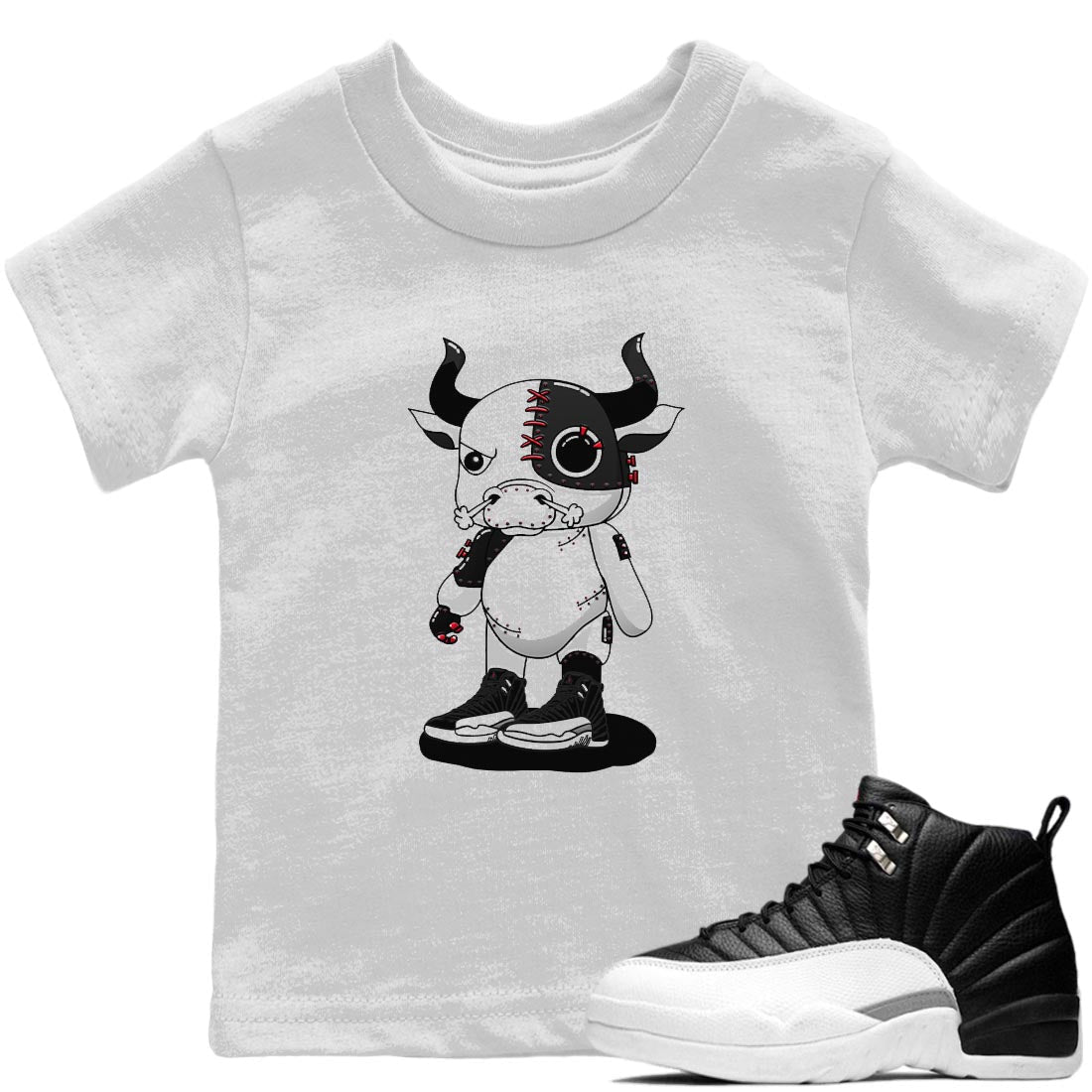 Cyborg Bull Kids Tops - Air Jordan 12 Playoffs