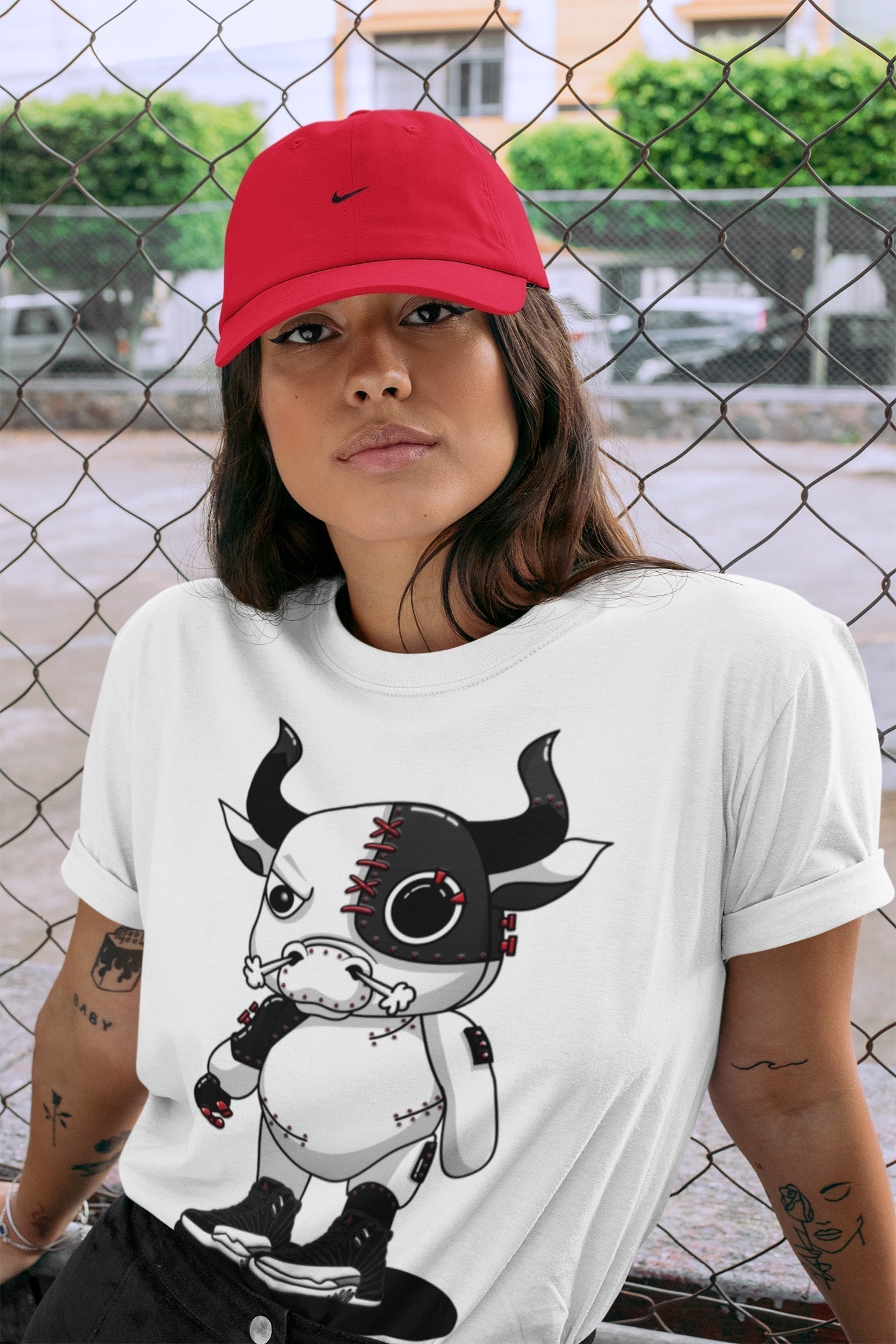 Cyborg Bull Unisex Tops - Air Jordan 12 Playoffs