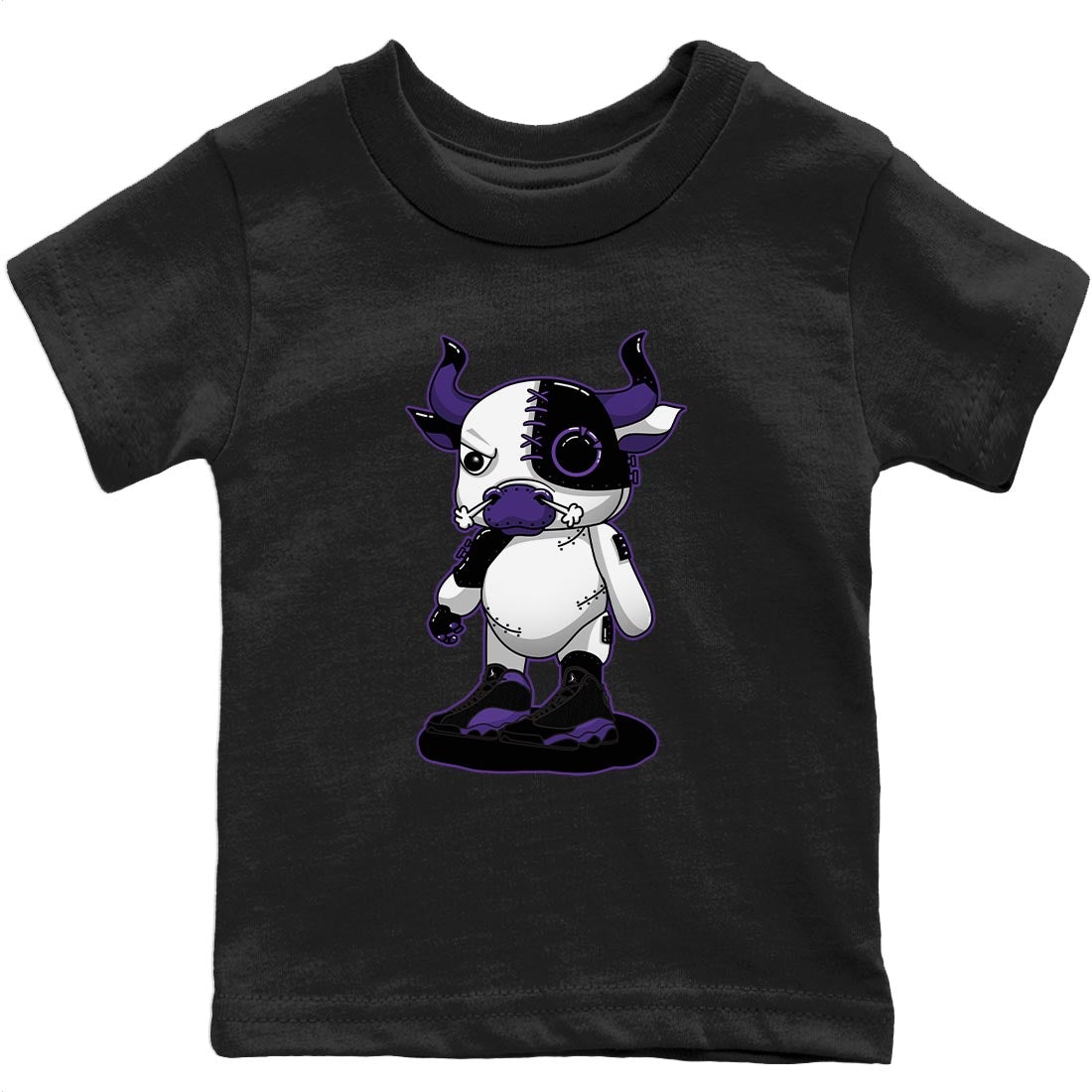 Cyborg Bull Kids Tops - Air Jordan 13 Court Purple