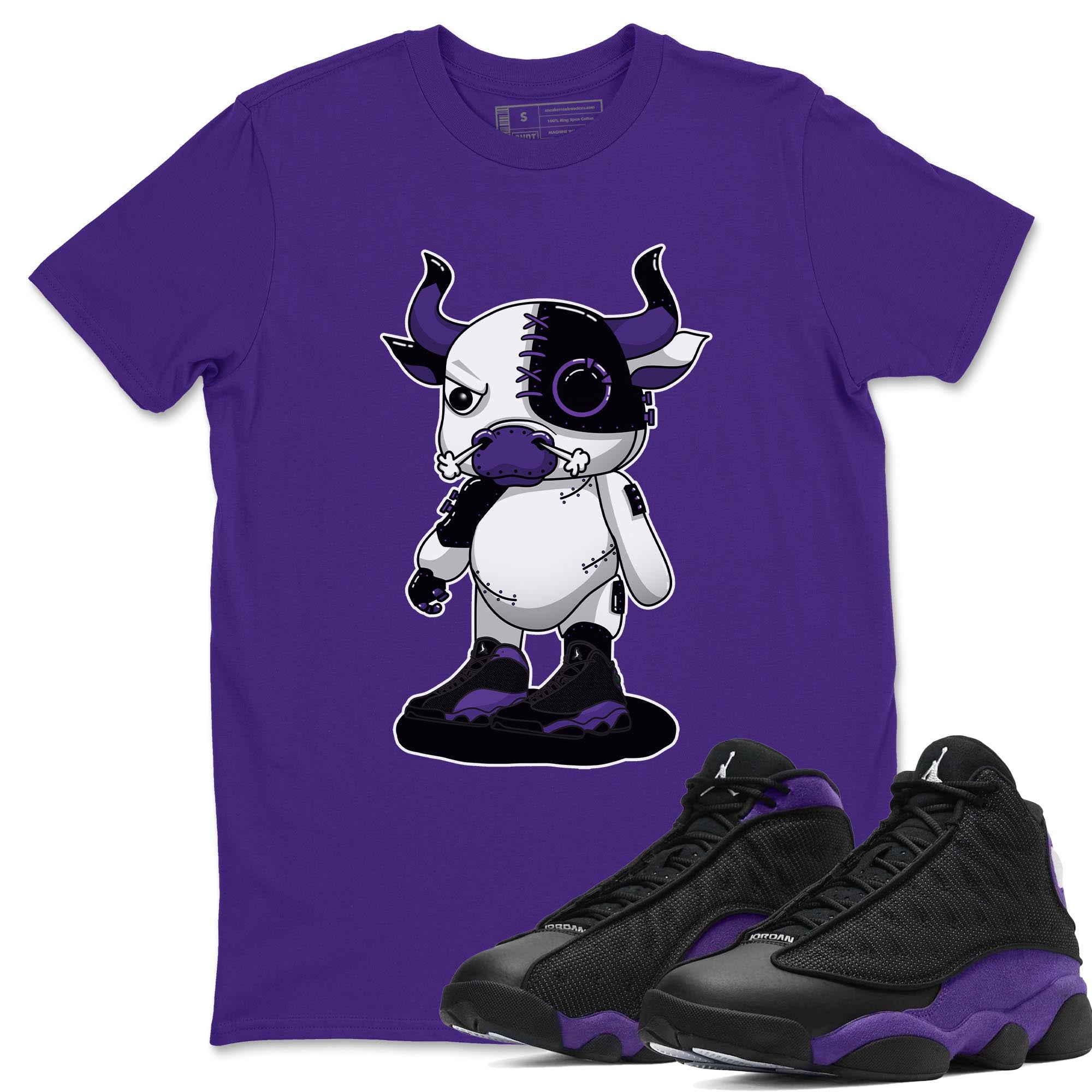 Cyborg Bull Unisex Tops - Air Jordan 13 Court Purple