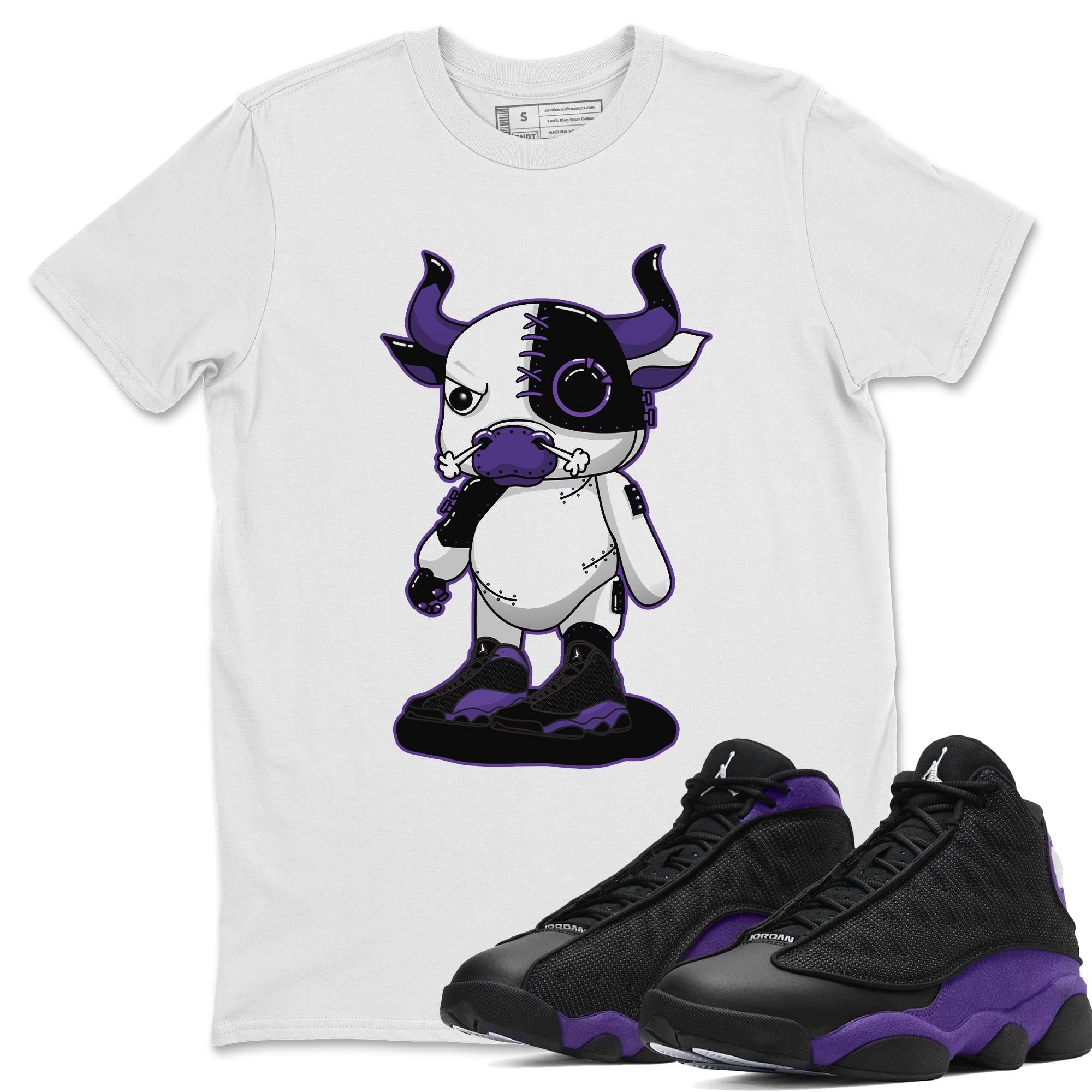 Cyborg Bull Unisex Tops - Air Jordan 13 Court Purple