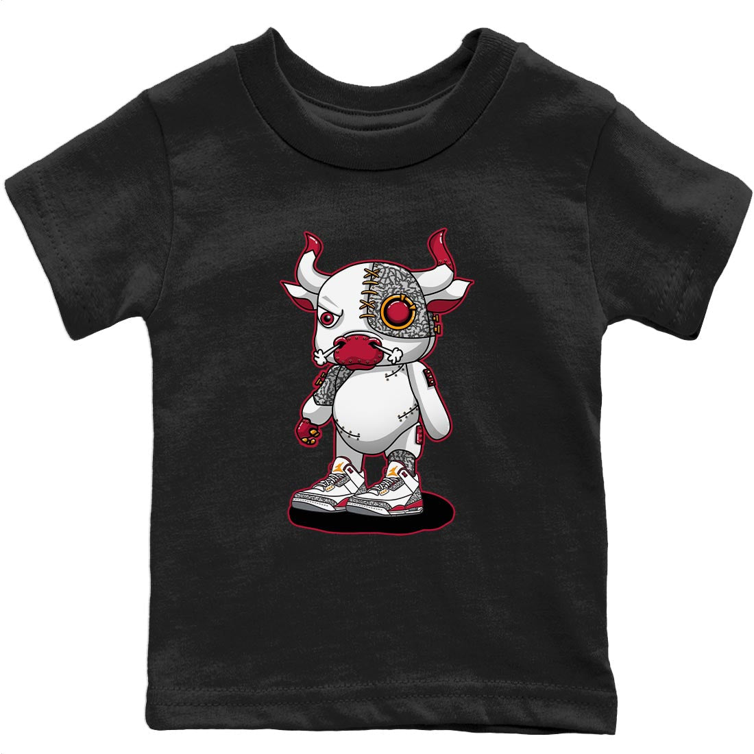 Cyborg Bull Kids Tops - Air Jordan 3 Cardinal