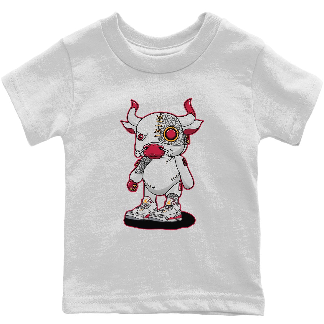 Cyborg Bull Kids Tops - Air Jordan 3 Cardinal