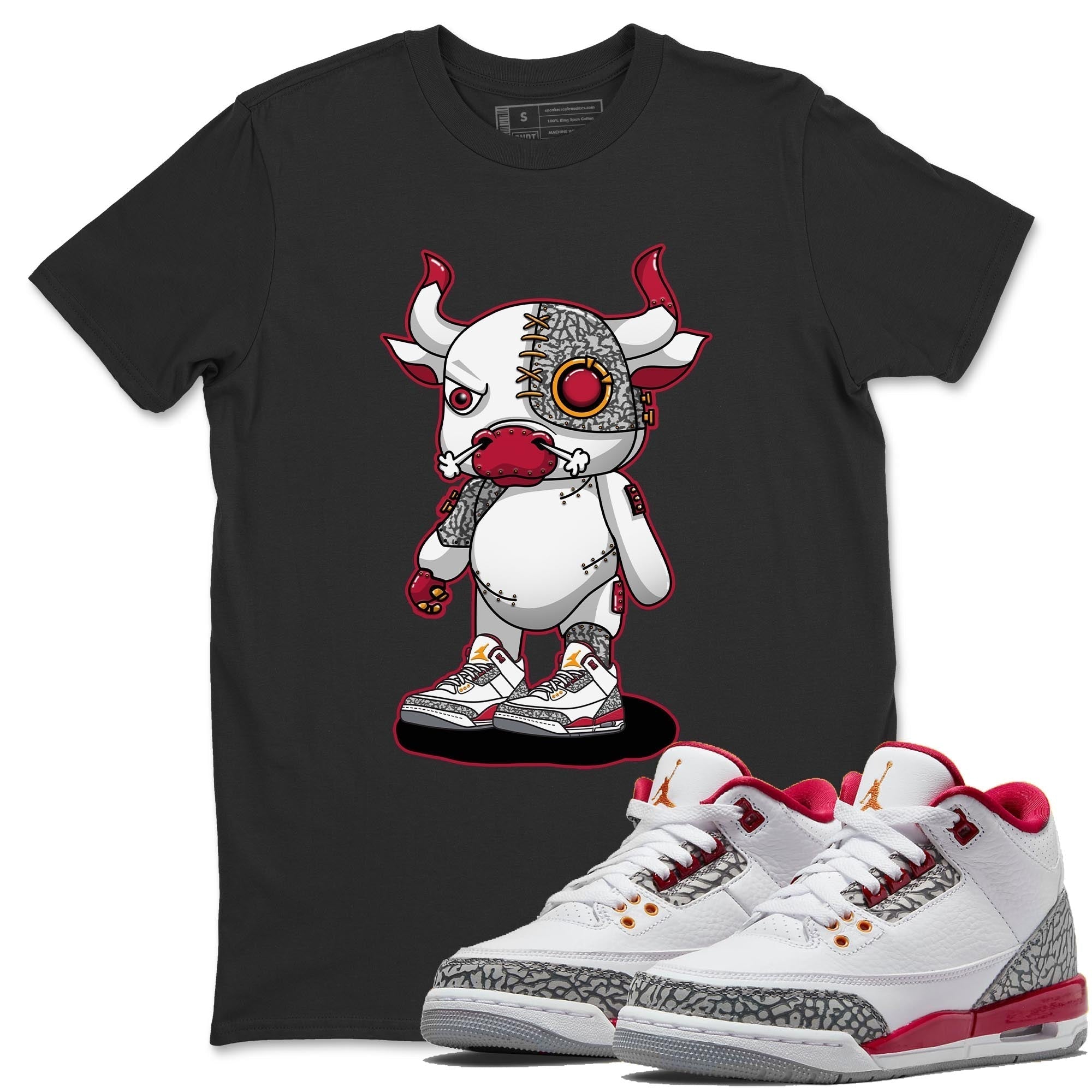 Cyborg Bull Unisex Tops - Air Jordan 3 Cardinal