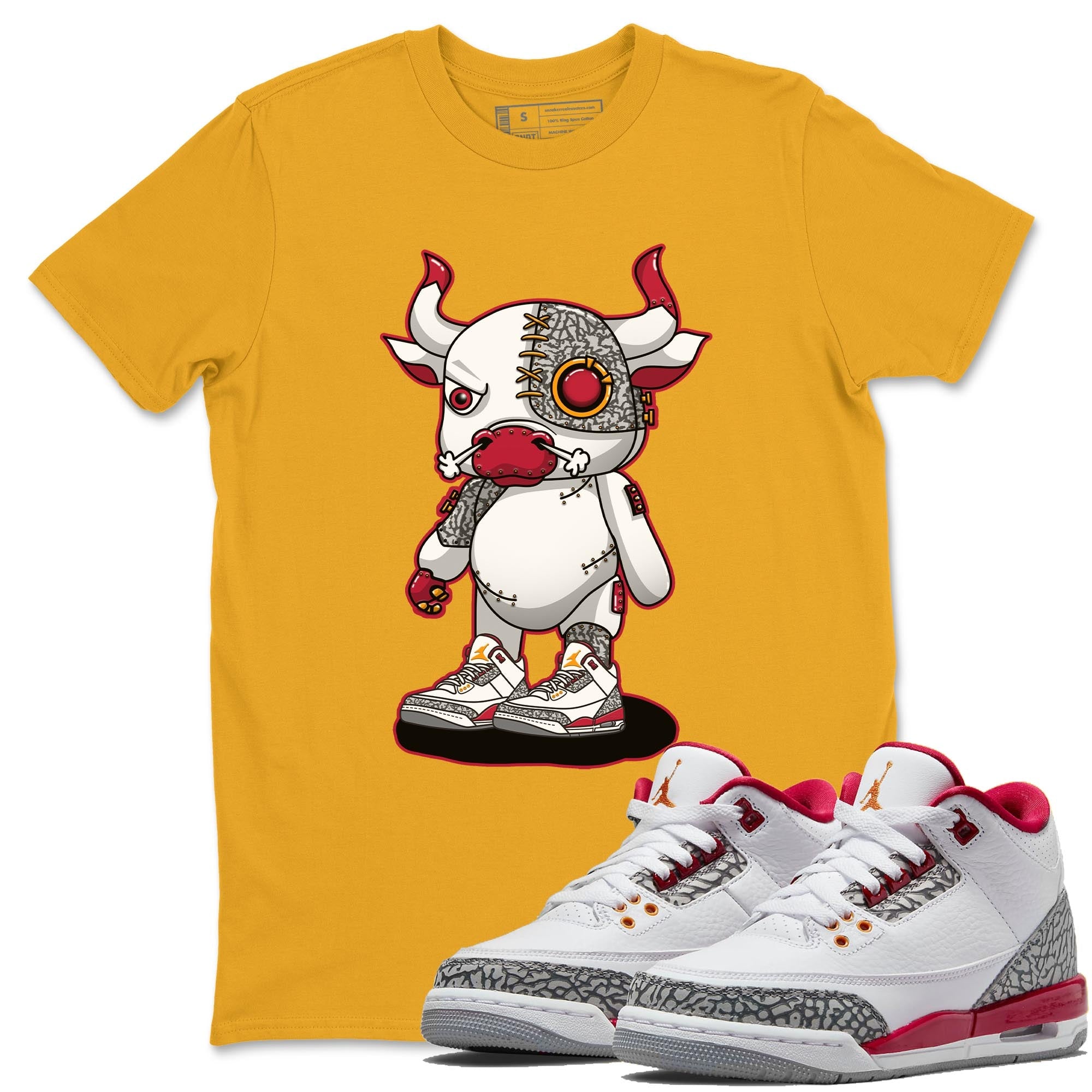 Cyborg Bull Unisex Tops - Air Jordan 3 Cardinal