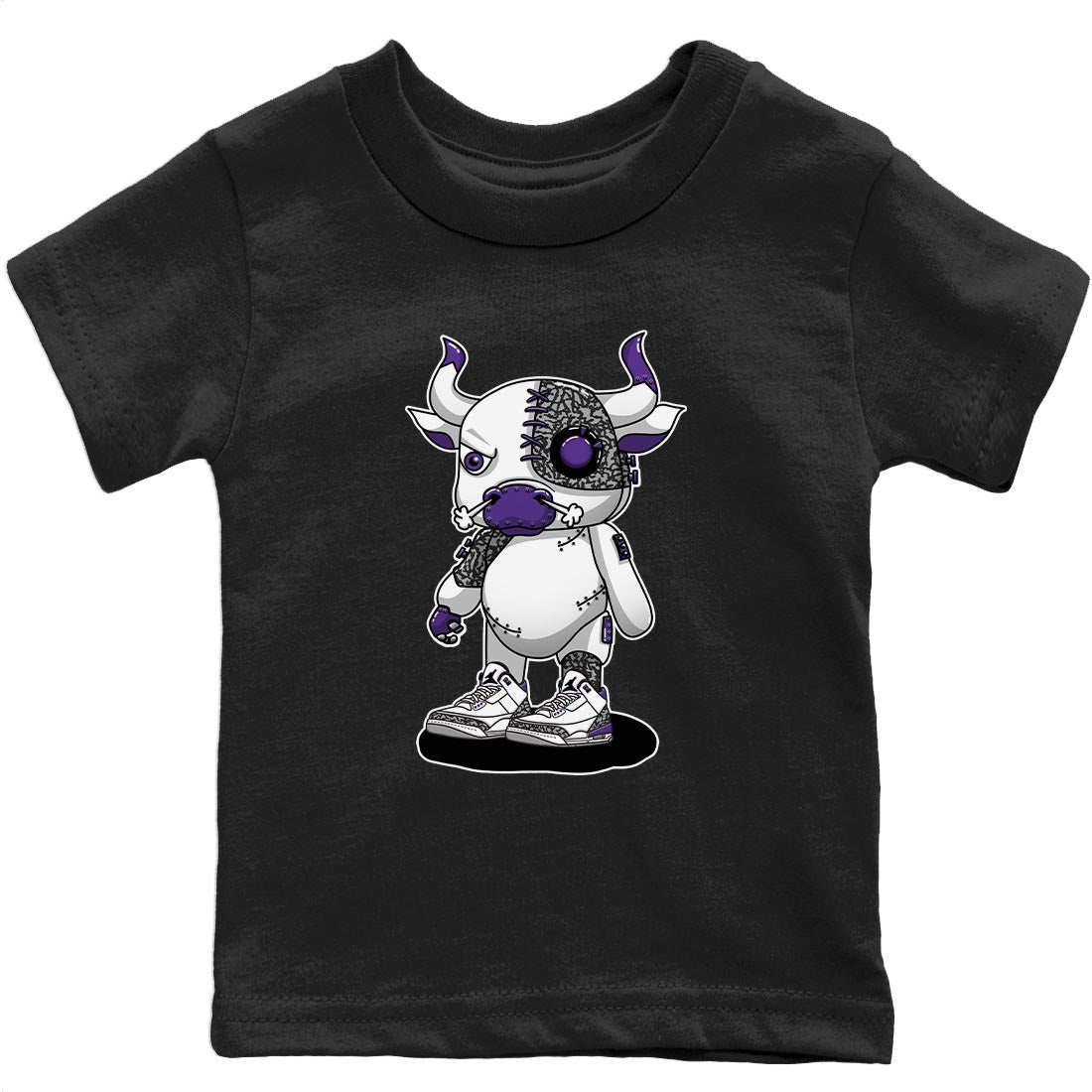 Cyborg Bull Kids Tops - Air Jordan 3 Dark Iris