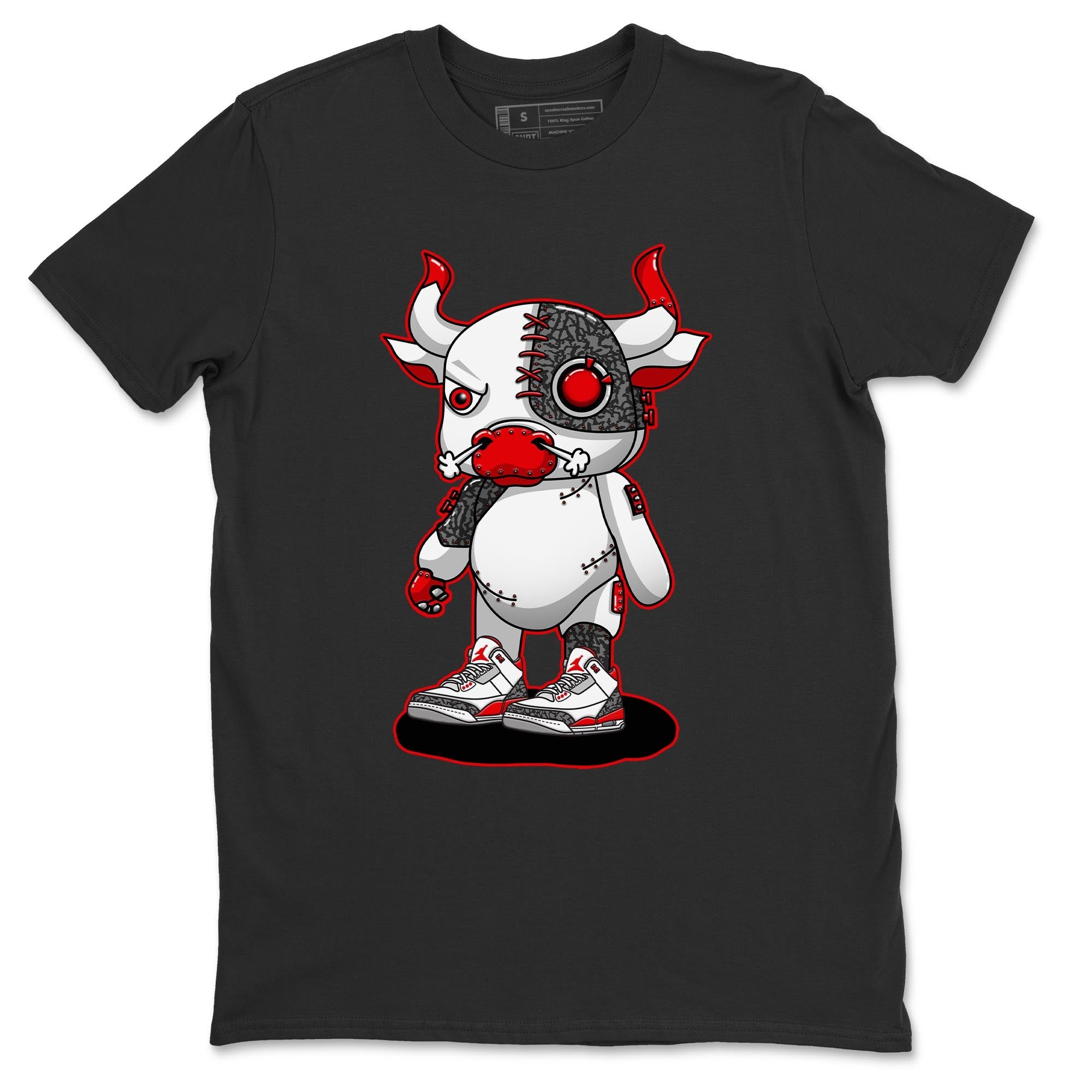 Cyborg Bull Unisex Tops - Air Jordan 3 Fire Red