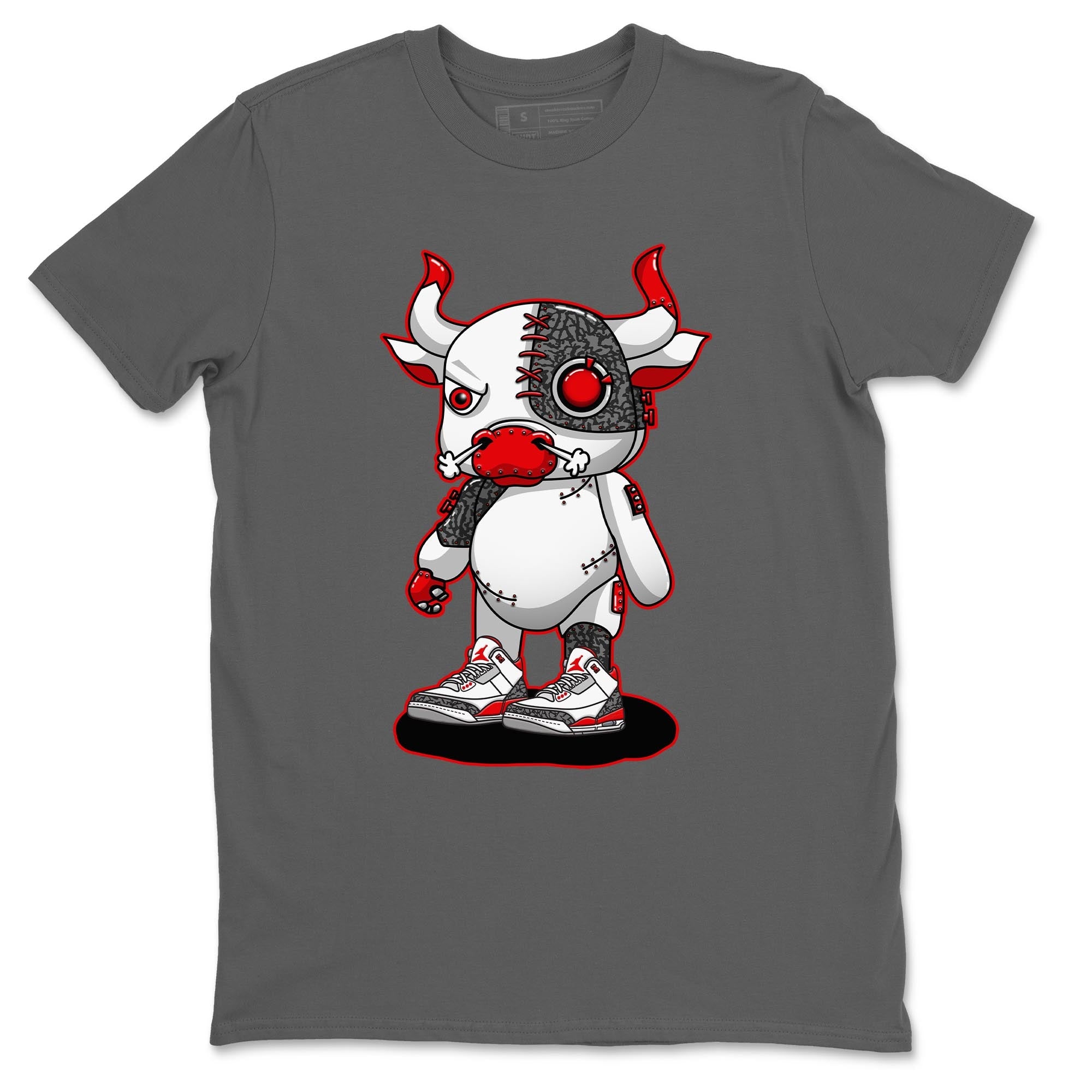 Cyborg Bull Unisex Tops - Air Jordan 3 Fire Red