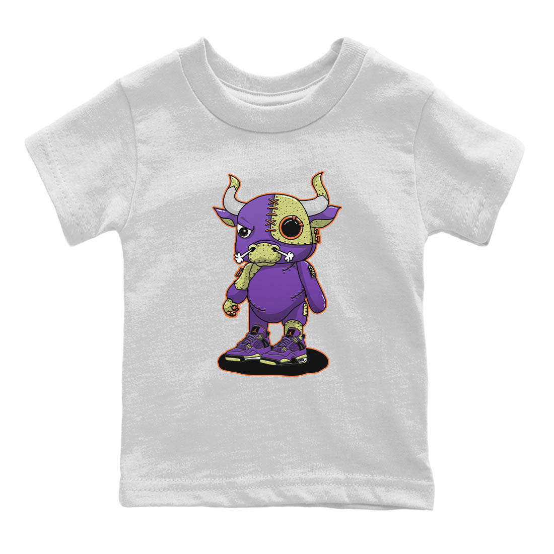 Cyborg Bull Kids Tops - Air Jordan 4 Canyon Purple